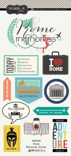 Travel Memories Collection Rome Memories 6 x 12 Scrapbook Sticker Sheet by Scrapbook Customs - Scrapbook Supply Companies