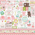 Sweet Baby Girl Modified Collection Pack by Echo Park Paper 12-Piece Collection-11 Papers, 1 Sticker - Scrapbook Supply Companies