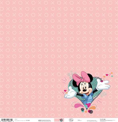 Disney Minnie Mouse Collection I Heart You 12 x 12 Scrapbook Paper by Sandylion