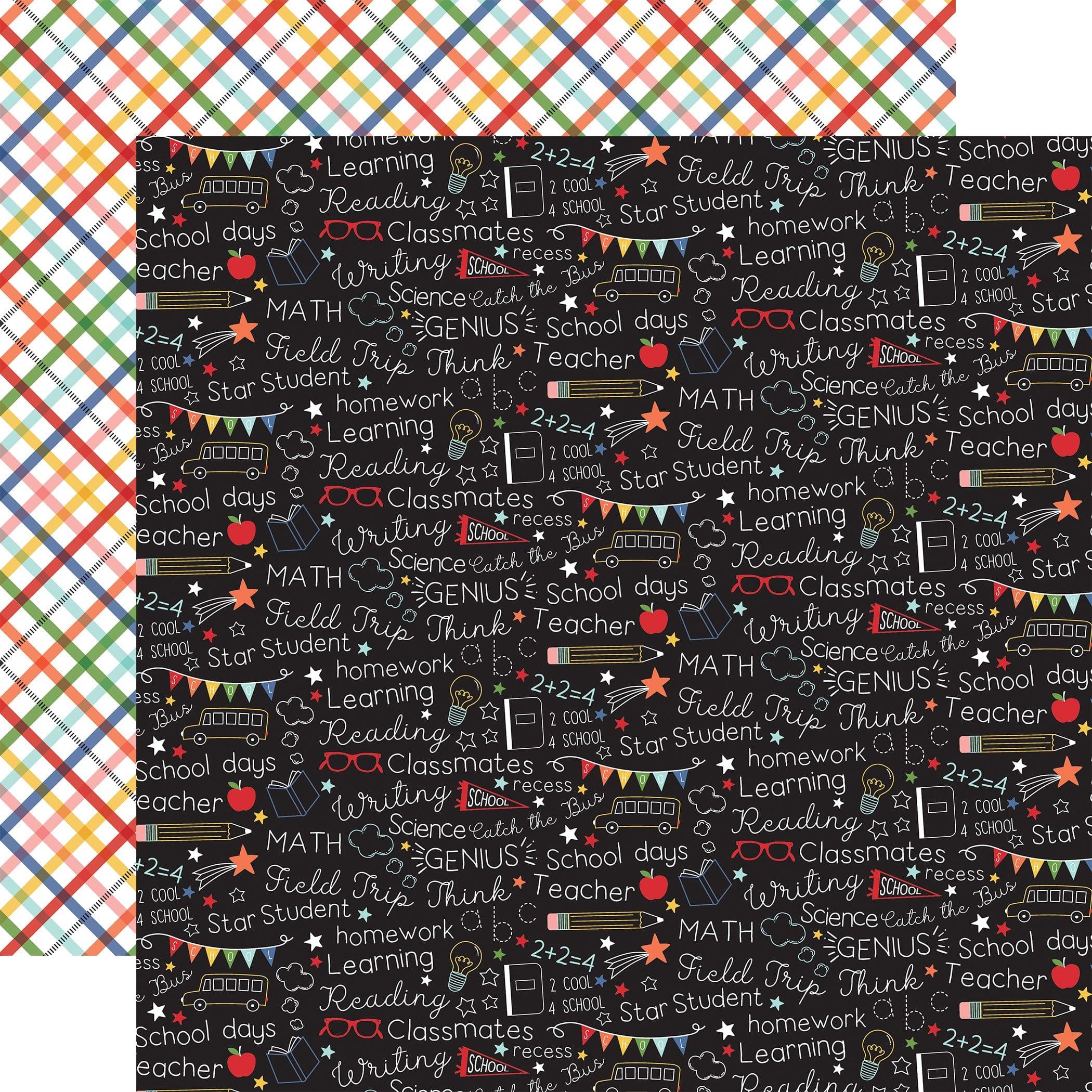 I Love School Collection 12 x 12 Scrapbook Paper & Sticker Pack by Echo Park Paper - Scrapbook Supply Companies