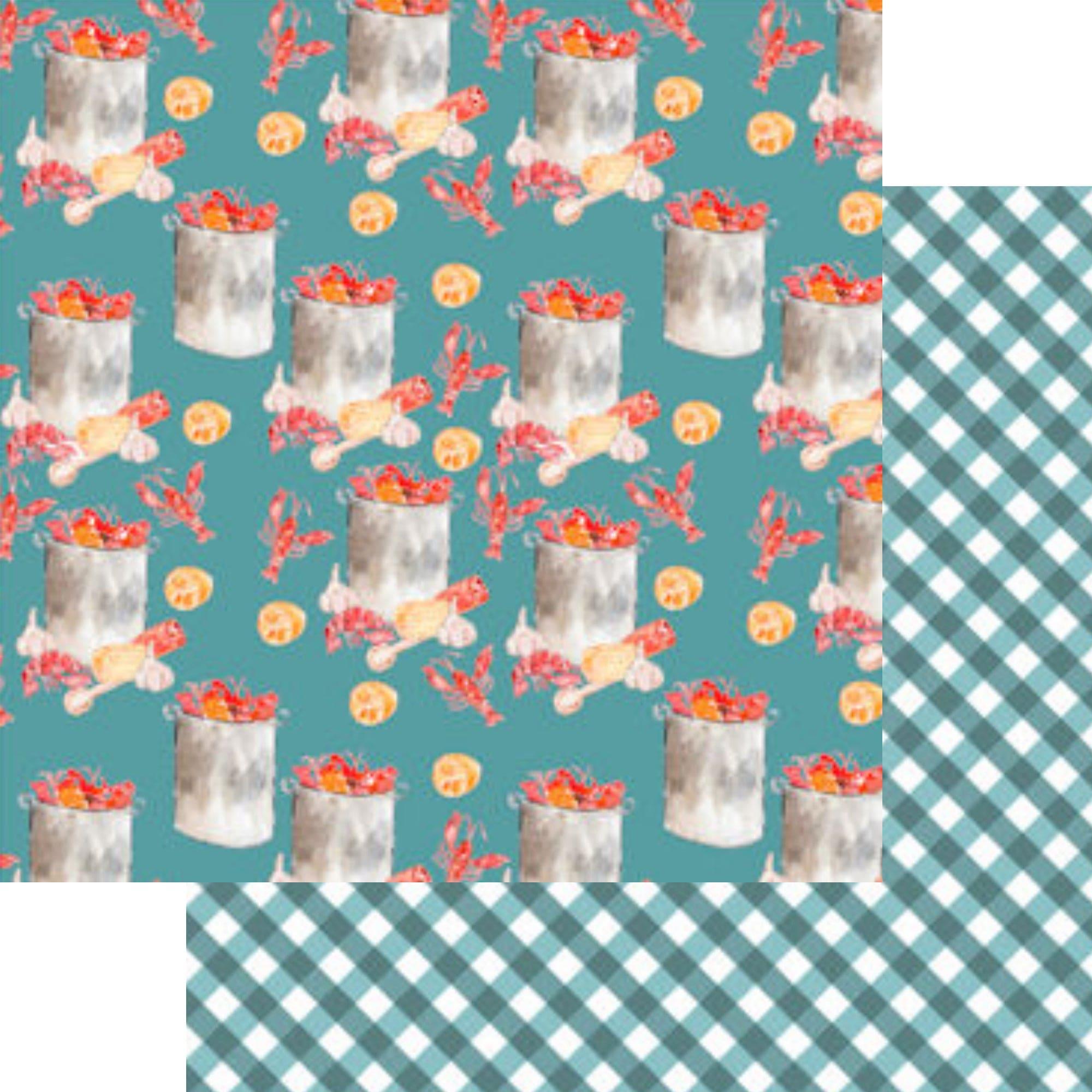 WriteLovely's Seafood Boil Collection In The Pot 12 x 12 Double-Sided Scrapbook Paper by SSC Designs