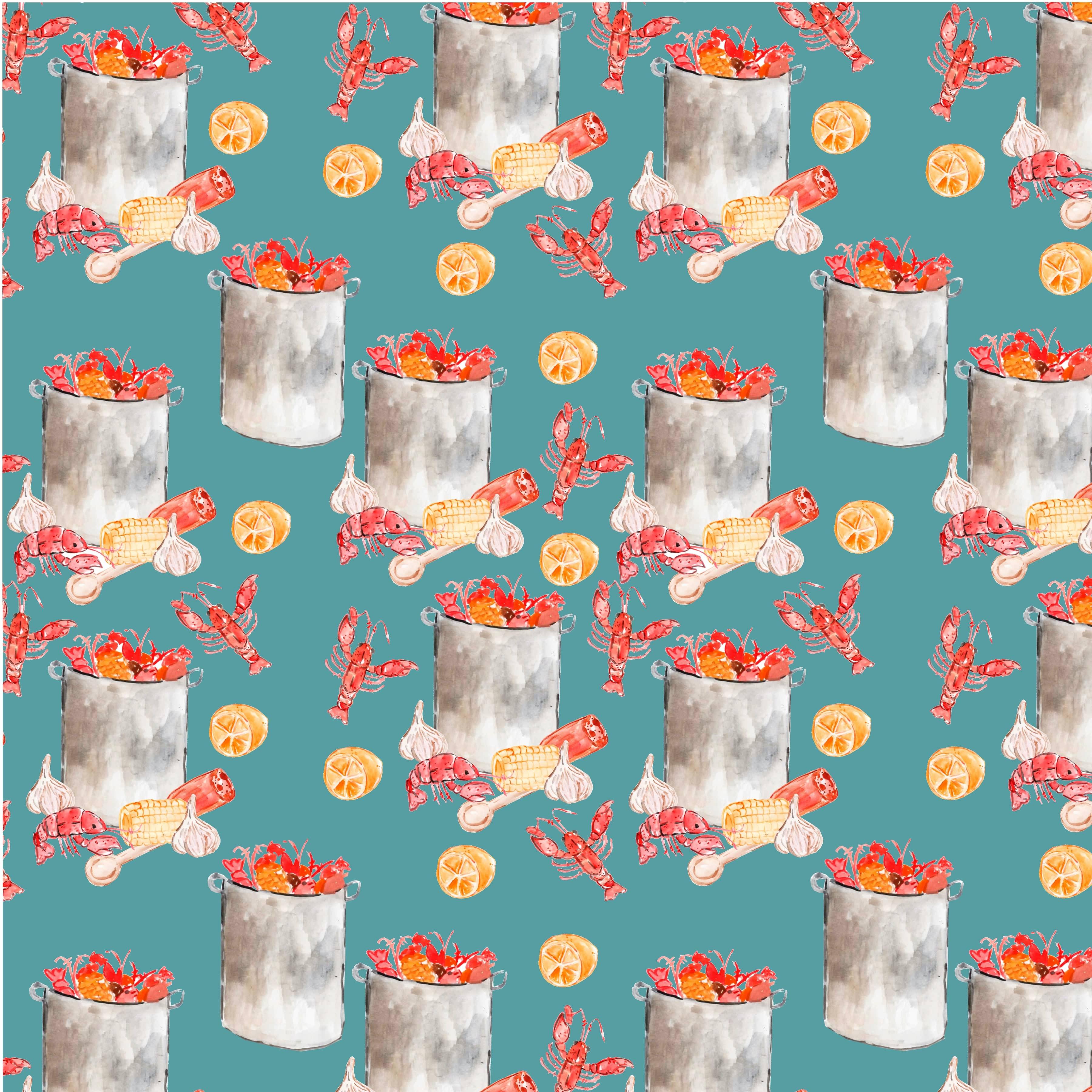 WriteLovely's Seafood Boil Collection In The Pot 12 x 12 Double-Sided Scrapbook Paper by SSC Designs - Scrapbook Supply Companies