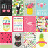 Summer Fun Collection 3 x 4 Journaling Cards 12 x 12 Double Sided Scrapbook Paper by Echo Park Paper - Scrapbook Supply Companies