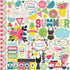 Summer Fun Collection 12 x 12 Scrapbook Sticker Sheet by Echo Park Paper - Scrapbook Supply Companies