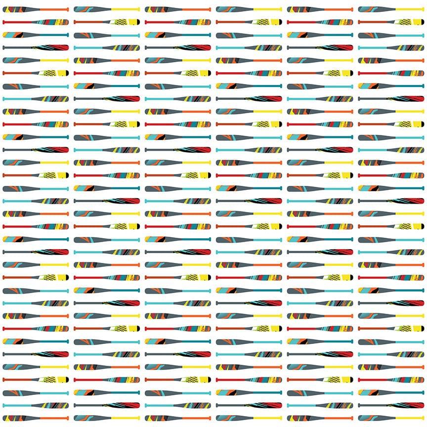 MVP Softball Collection Strike Out 12 x 12 Double-Sided Scrapbook Paper by Photo Play Paper - Scrapbook Supply Companies