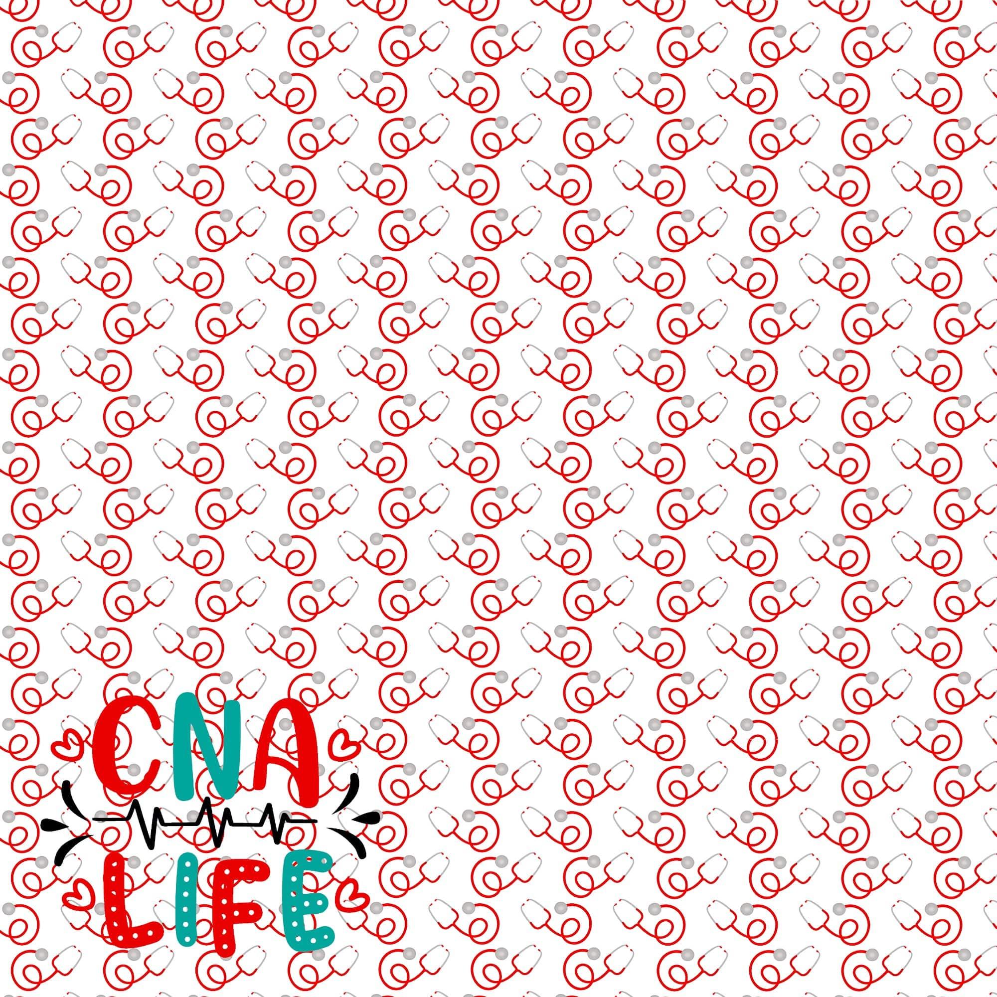 Occupation Collection CNA Life Certified Nursing Assistant 12 x 12 Double Sided Scrapbook Paper by SSC Designs - Scrapbook Supply Companies