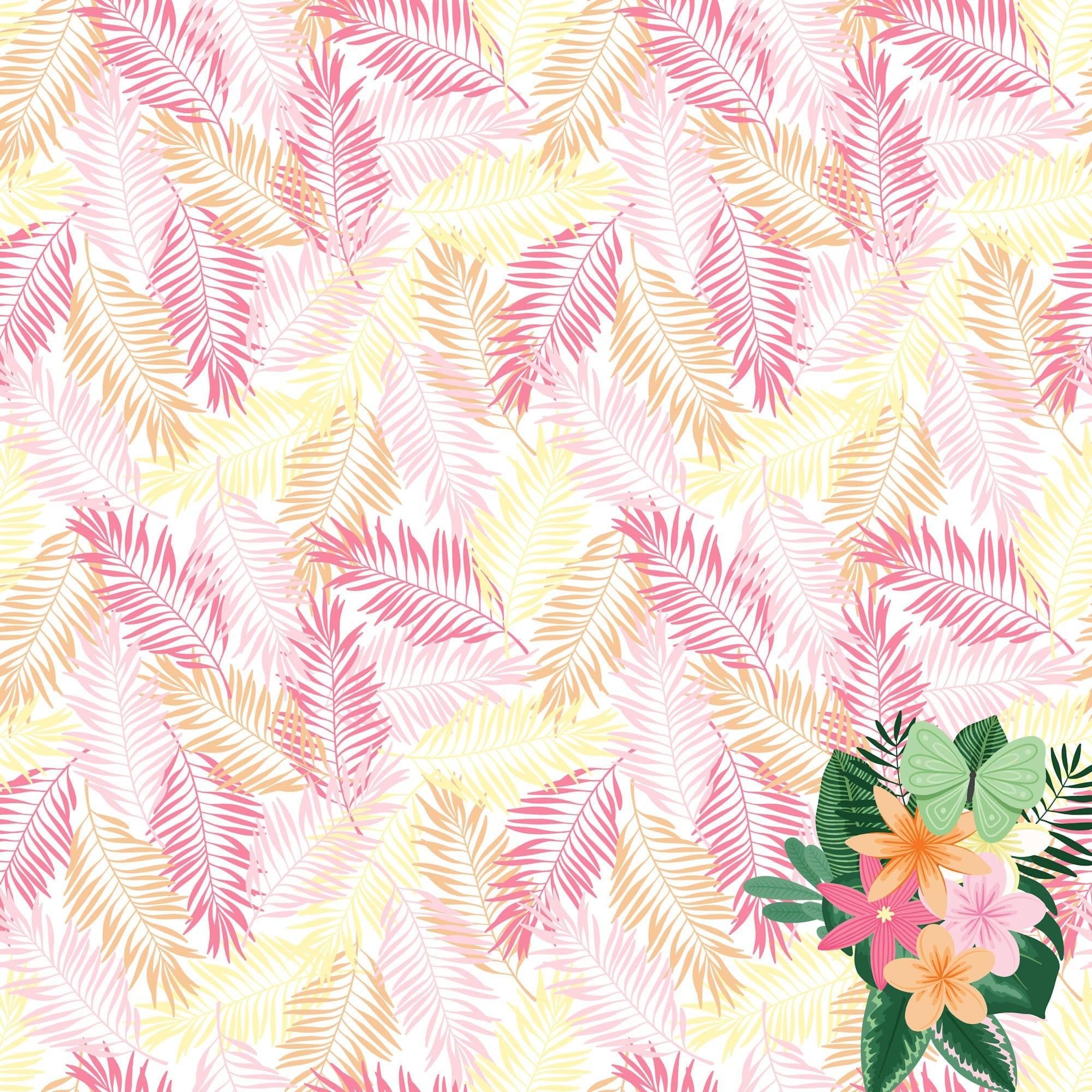 Sunkissed Collection Frilly Ferns 12 x 12 Double-Sided Scrapbook Paper by SSC Designs - Scrapbook Supply Companies