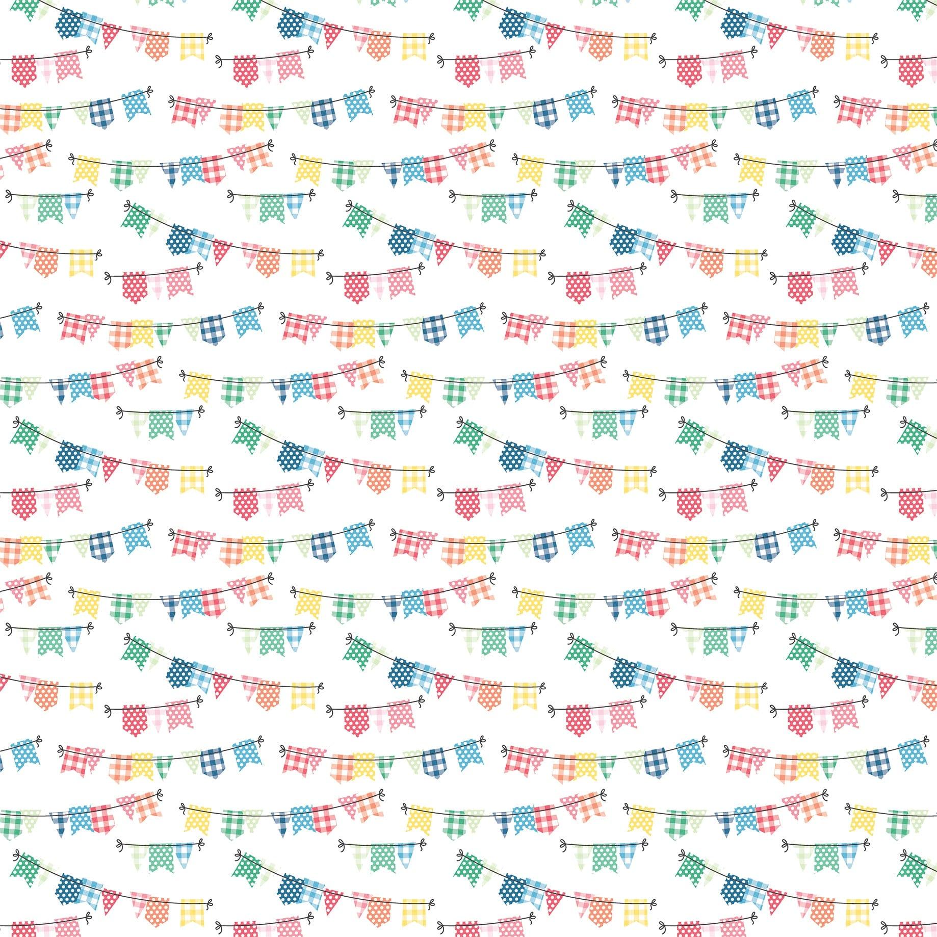 Sun Kissed Collection Happy Banners 12 x 12 Double-Sided Scrapbook Paper by Echo Park Paper - Scrapbook Supply Companies