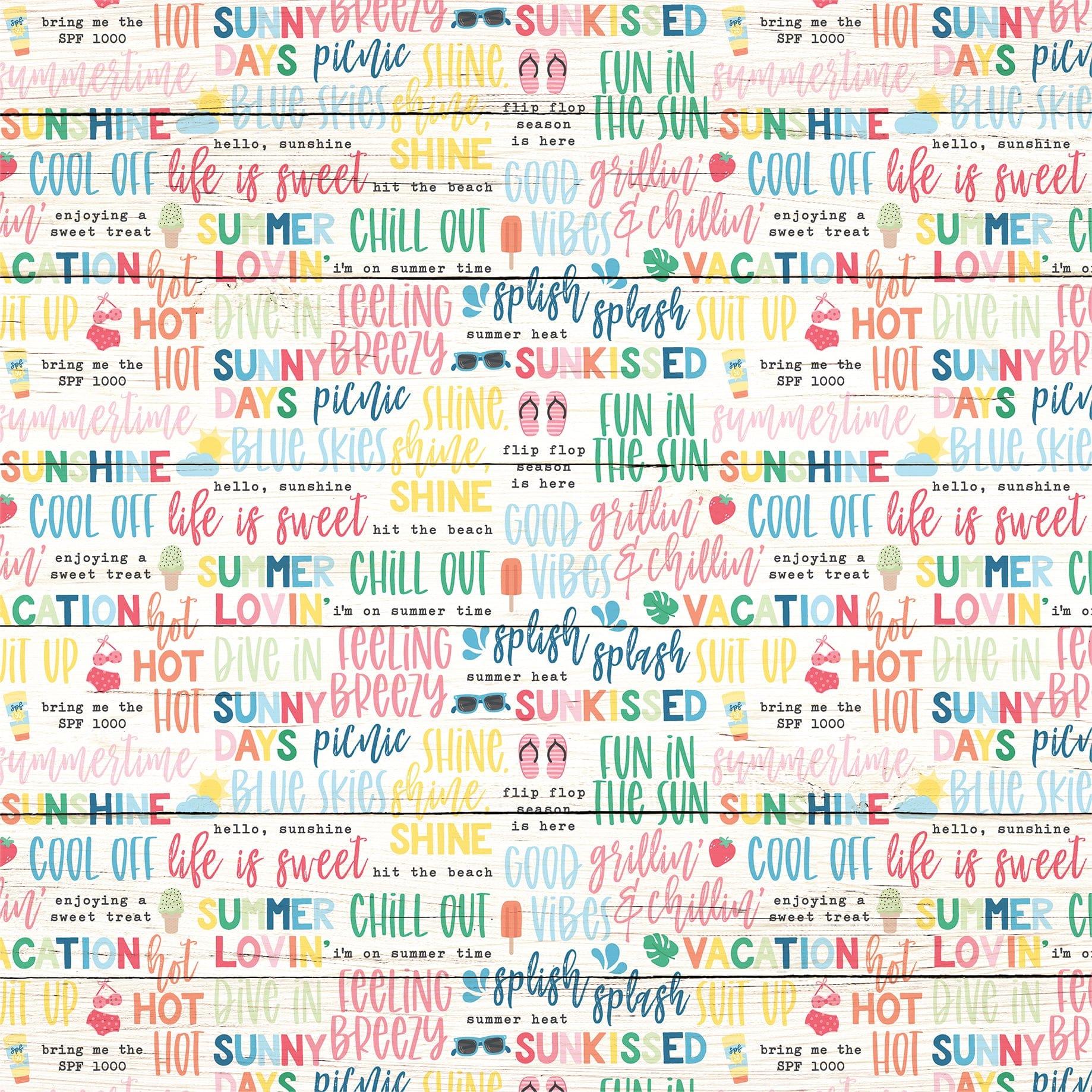 Sun Kissed Collection Summer Loving 12 x 12 Double-Sided Scrapbook Paper by Echo Park Paper - Scrapbook Supply Companies