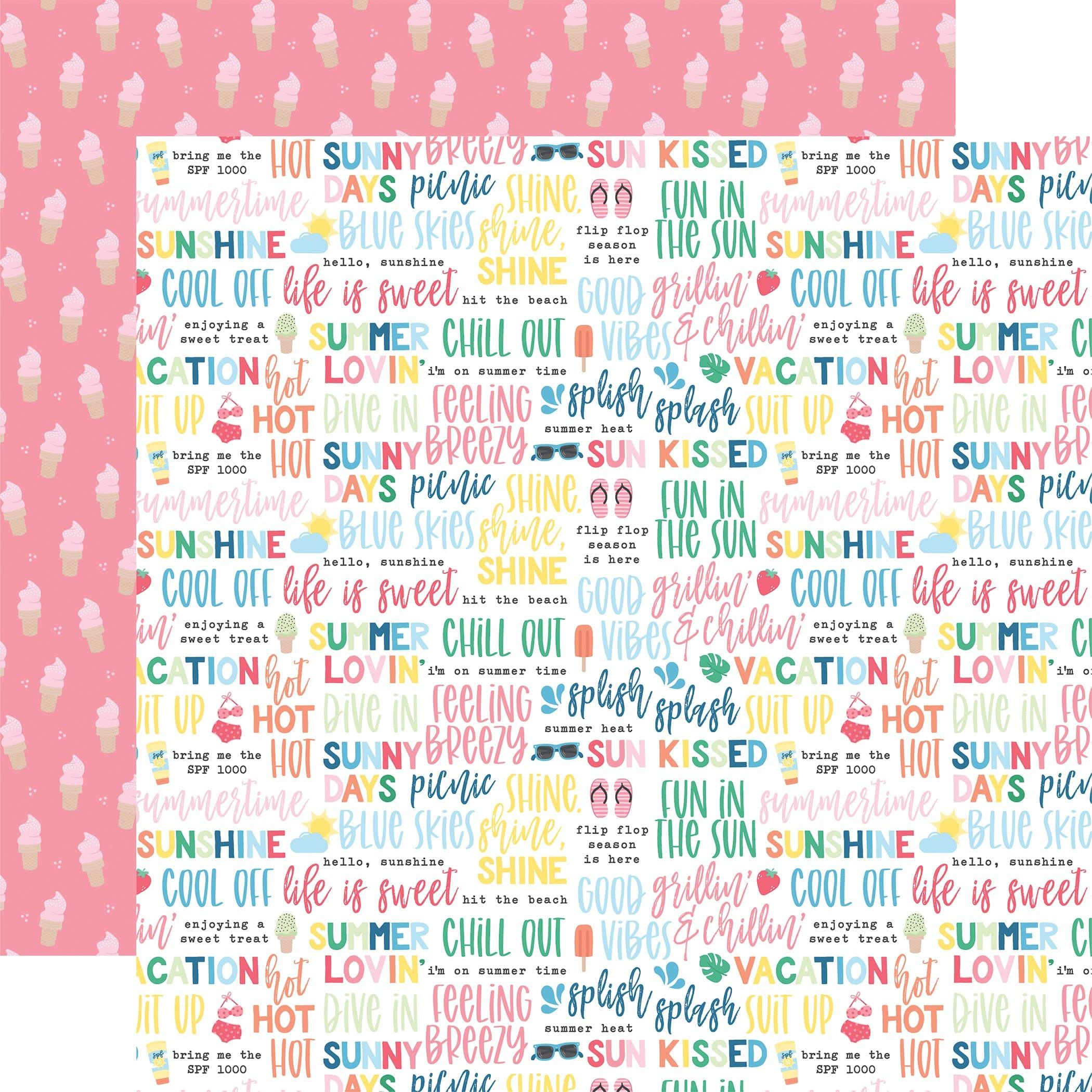 Sun Kissed Collection Summer Loving 12 x 12 Double-Sided Scrapbook Paper by Echo Park Paper
