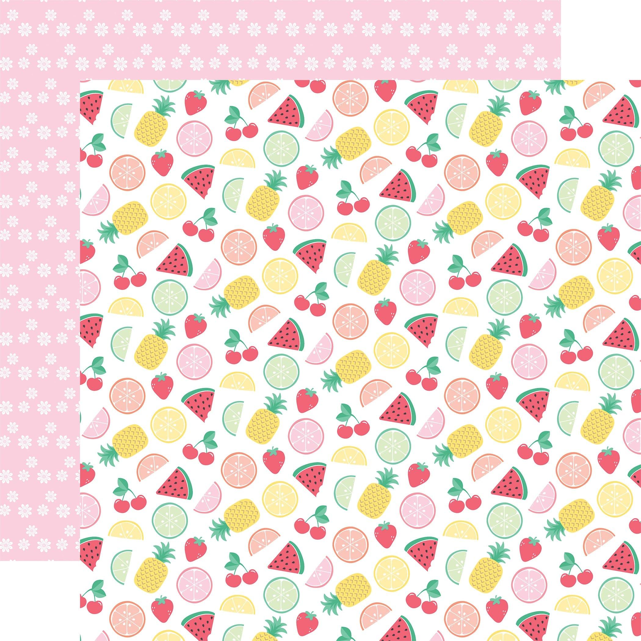 Sun Kissed Collection Feeling Fruity 12 x 12 Double-Sided Scrapbook Paper by Echo Park Paper