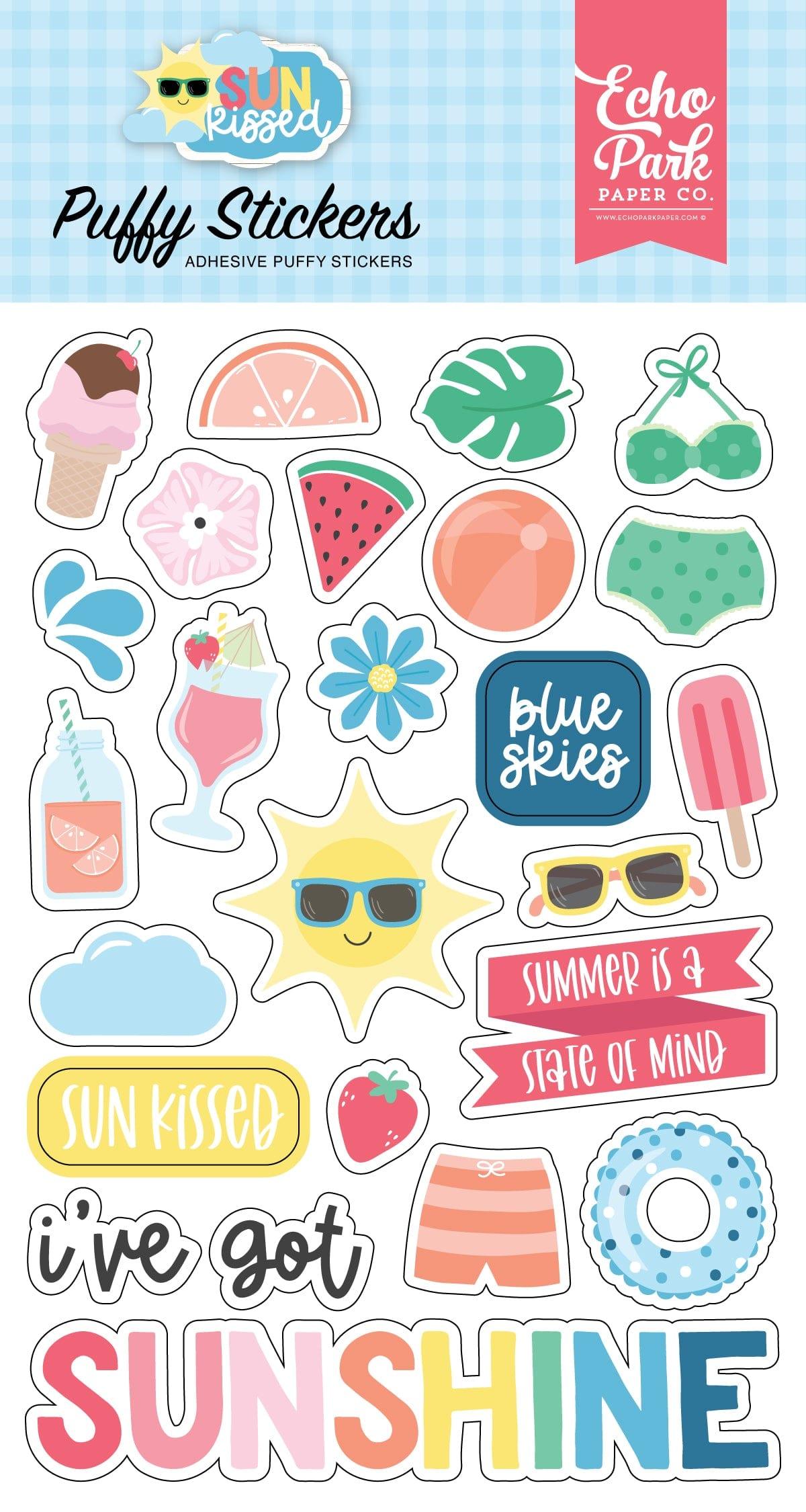 Sun Kissed Collection 4 x 6 Puffy Scrapbook Stickers by Echo Park Paper