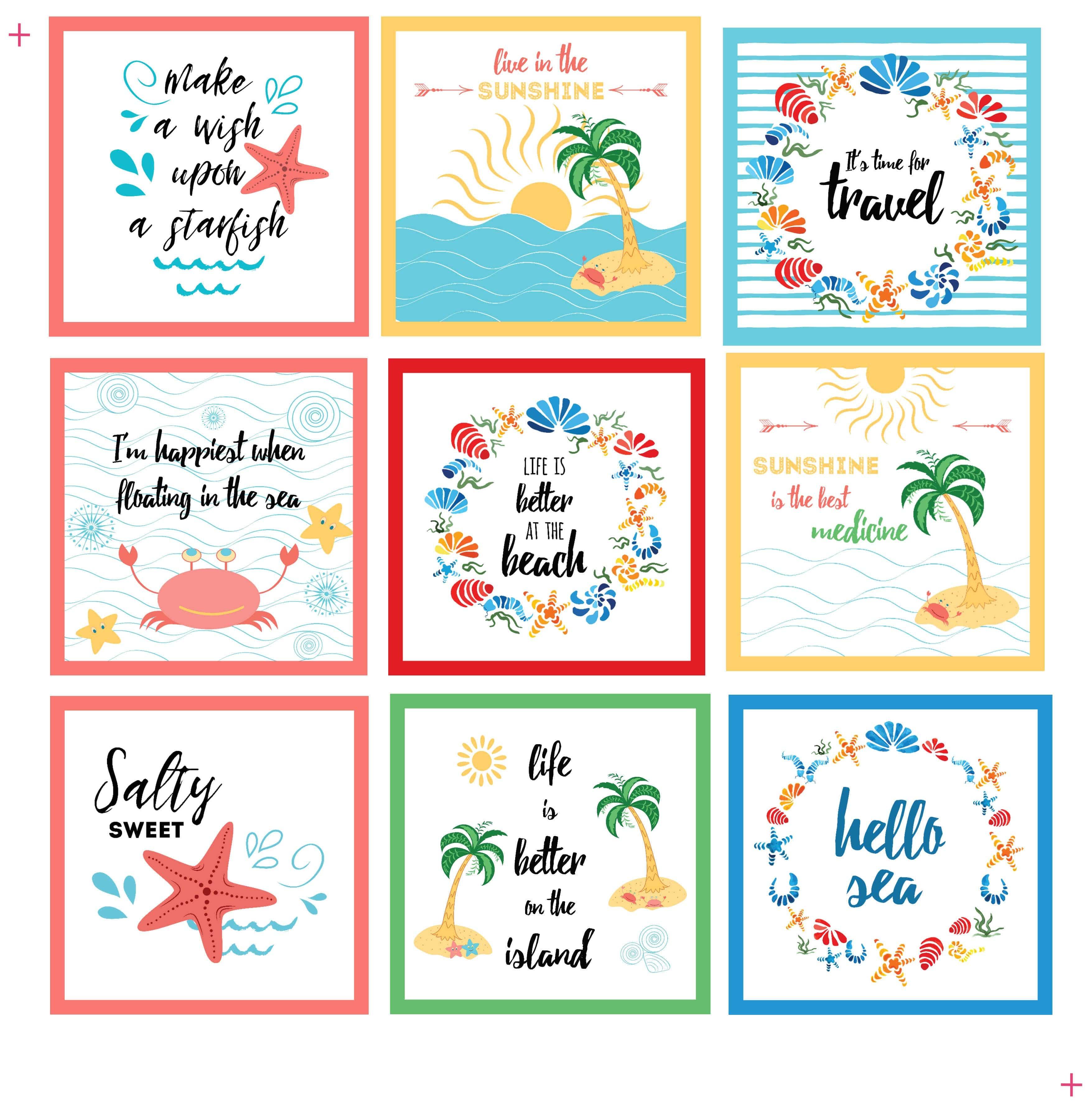 Quirky Quotes Collection Vacation Sayings Laser Cut Scrapbook or Card Embellishments by SSC Laser Designs -9 pieces