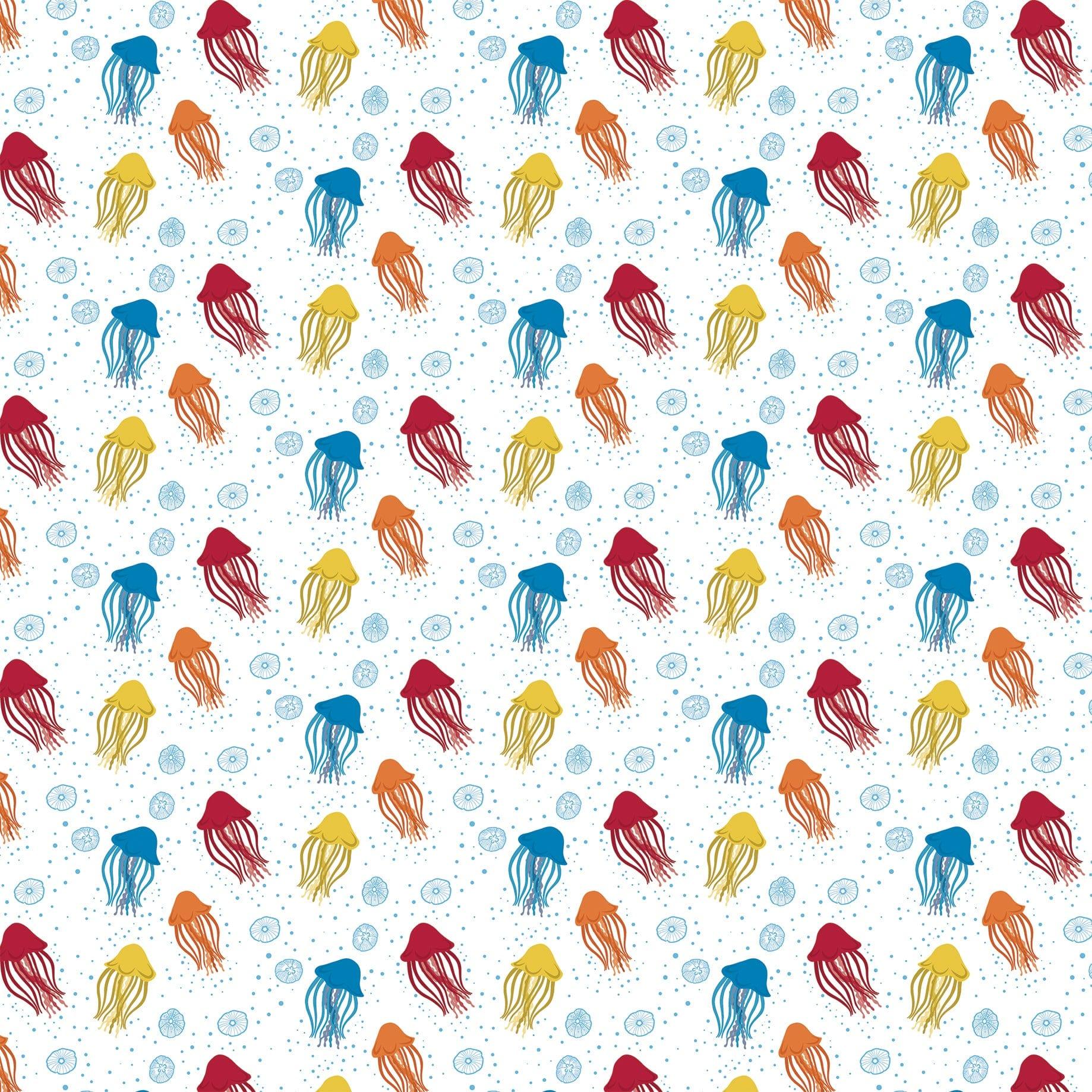 Sea Life Collection Jellyfish 12 x 12 Double-Sided Scrapbook Paper by Echo Park Paper - Scrapbook Supply Companies