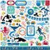 Sea Life Collection 12 x 12 Scrapbook Sticker Sheet by Echo Park Paper - Scrapbook Supply Companies