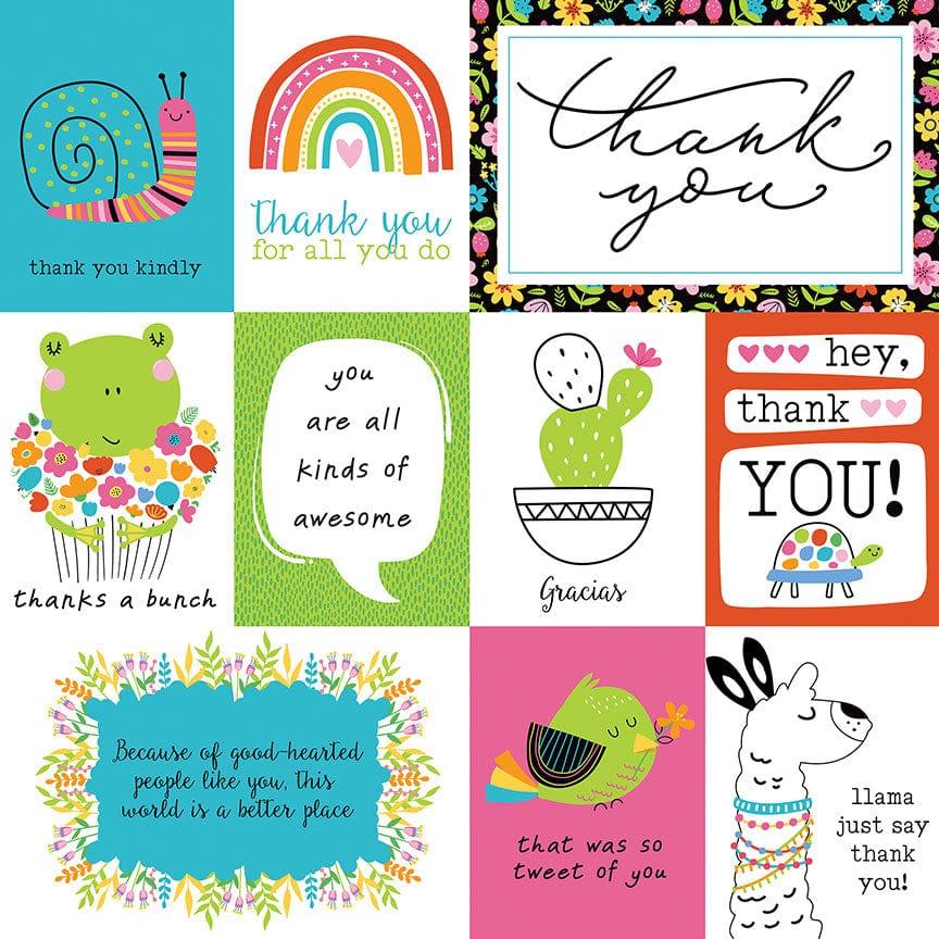 Snail Mail Collection Hey Thanks 12 x 12 Double-Sided Scrapbook Paper by Photo Play Paper - Scrapbook Supply Companies