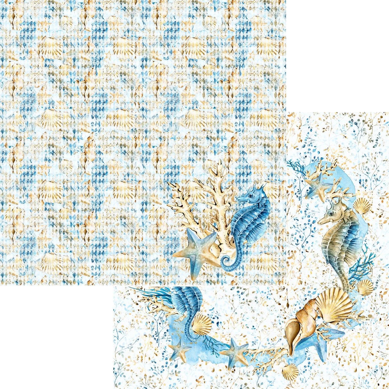 Frou Frou's Sun & Sand Collection Ocean Life 12 x 12 Double-Sided Scrapbook Paper by SSC Designs - Scrapbook Supply Companies