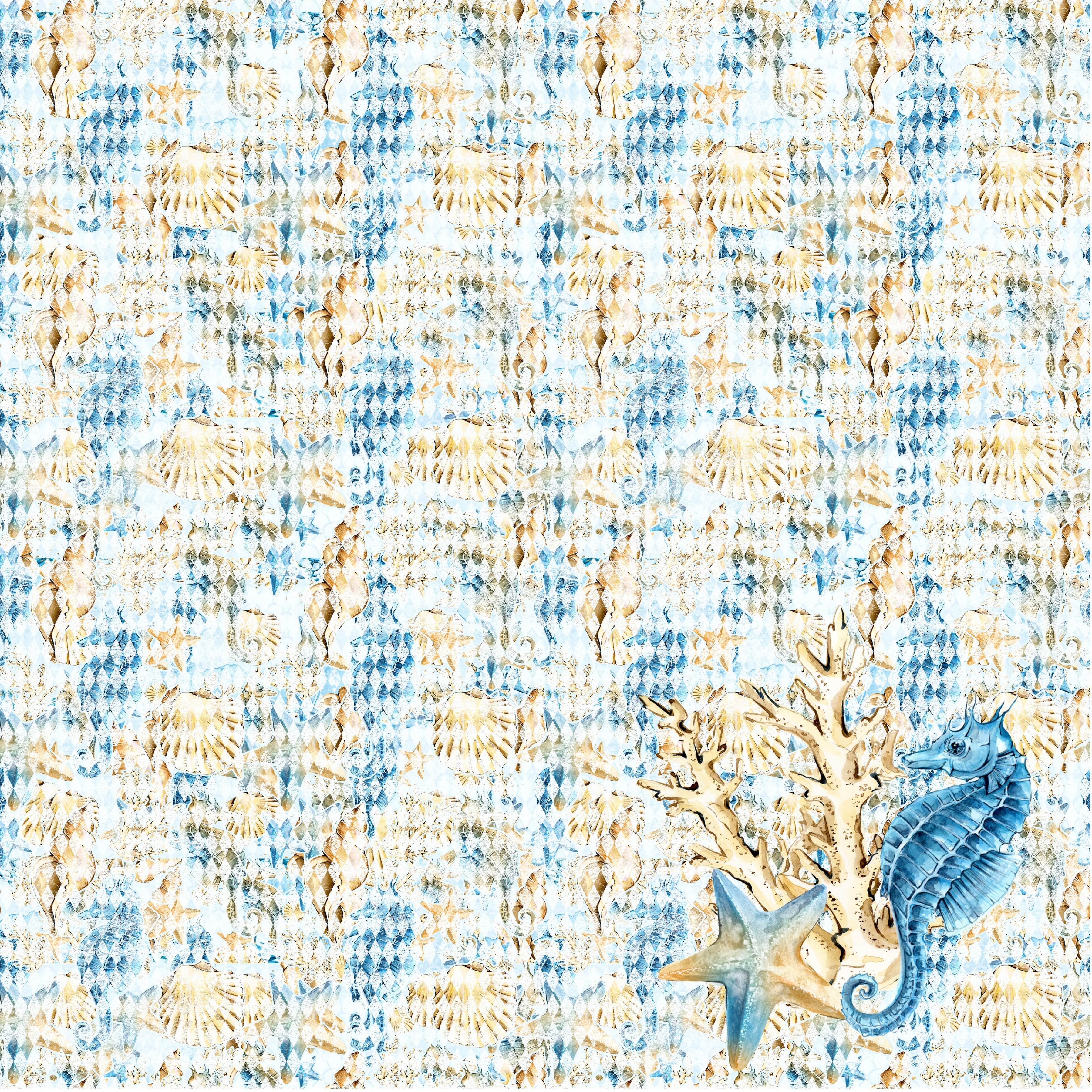 Frou Frou's Sun & Sand Collection Ocean Life 12 x 12 Double-Sided Scrapbook Paper by SSC Designs - Scrapbook Supply Companies