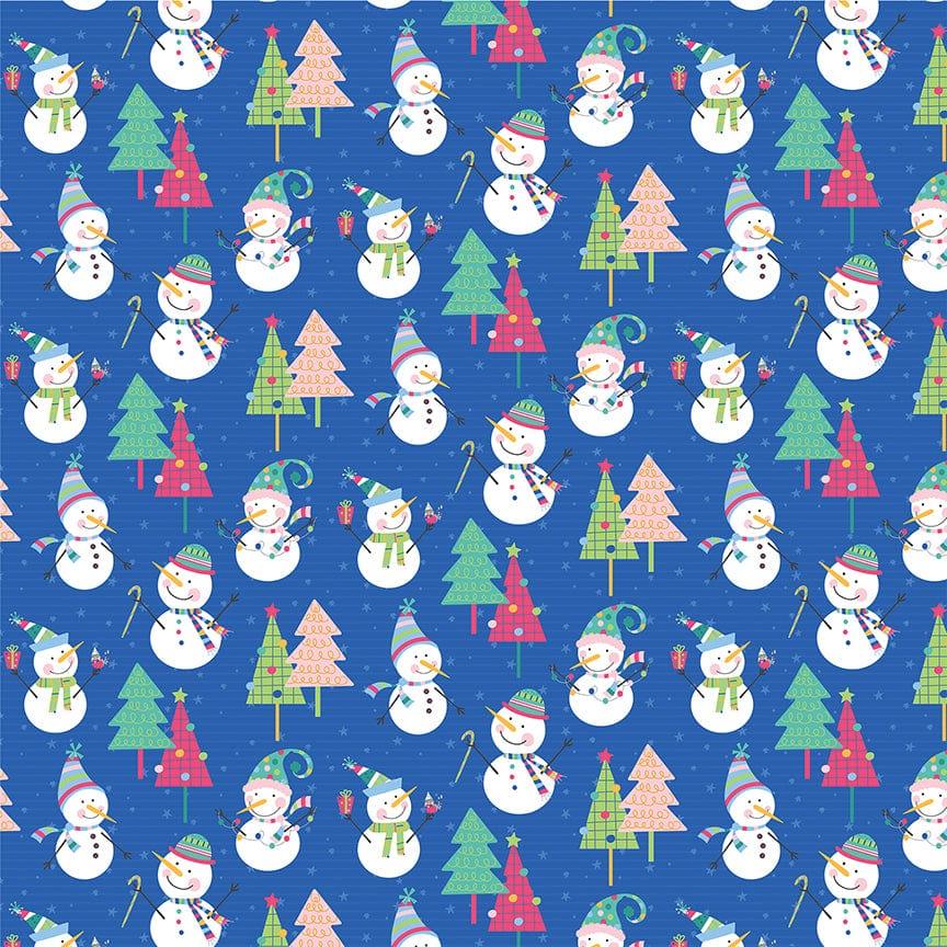 Snow Day Collection Build a Snowman 12 x 12 Double-Sided Scrapbook Paper by Photo Play Paper - Scrapbook Supply Companies
