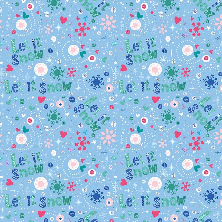 Snow Day Collection Let it Snow 12 x 12 Double-Sided Scrapbook Paper by Photo Play Paper - Scrapbook Supply Companies