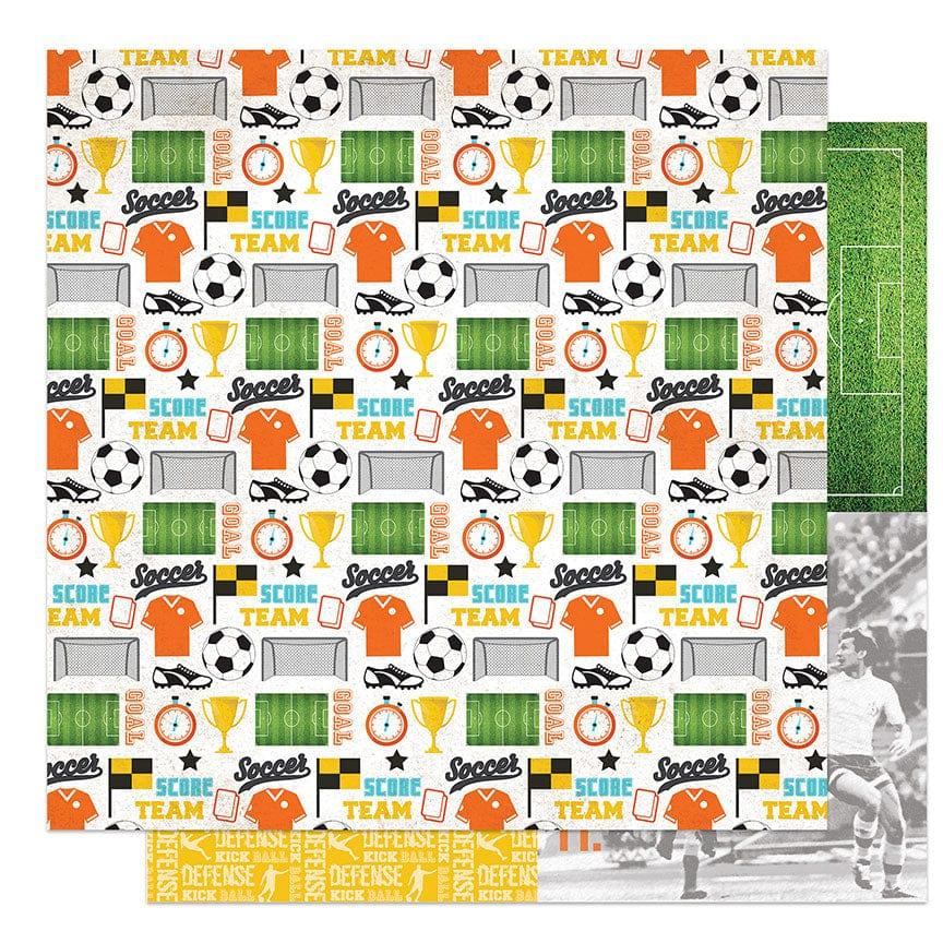 MVP Soccer Collection Champion 12 x 12 Double-Sided Scrapbook Paper by Photo Play Paper - Scrapbook Supply Companies