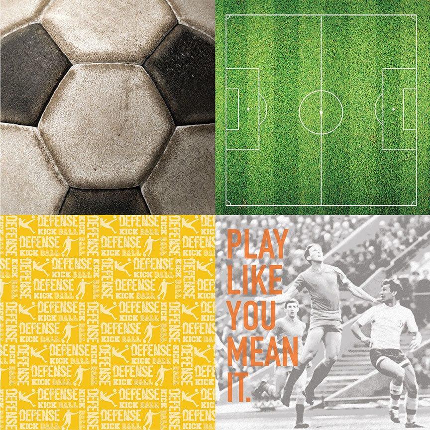 MVP Soccer Collection Champion 12 x 12 Double-Sided Scrapbook Paper by Photo Play Paper - Scrapbook Supply Companies