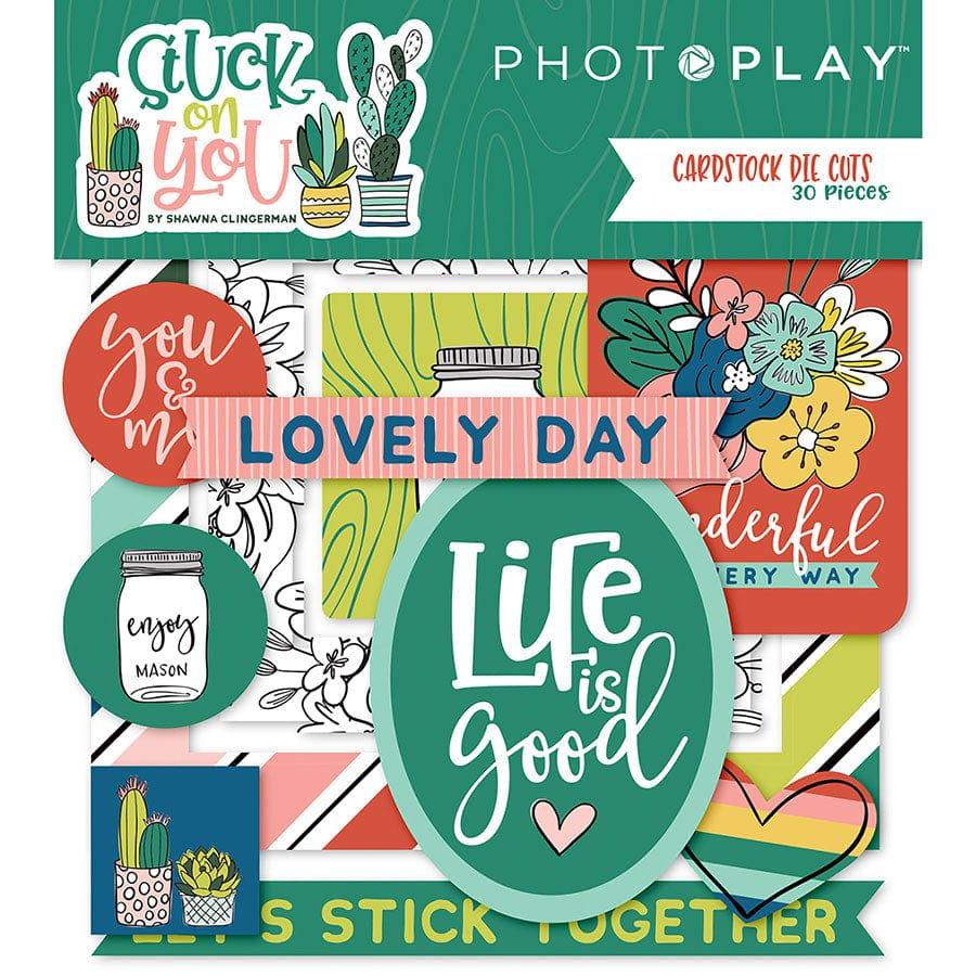Stuck On You Collection Ephemera 5 x 5 Scrapbook Die Cuts by Photo Play Paper - Scrapbook Supply Companies