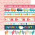 Summer Party Collection Border Strips 12 x 12 Double-Sided Scrapbook Paper by Echo Park Paper - Scrapbook Supply Companies