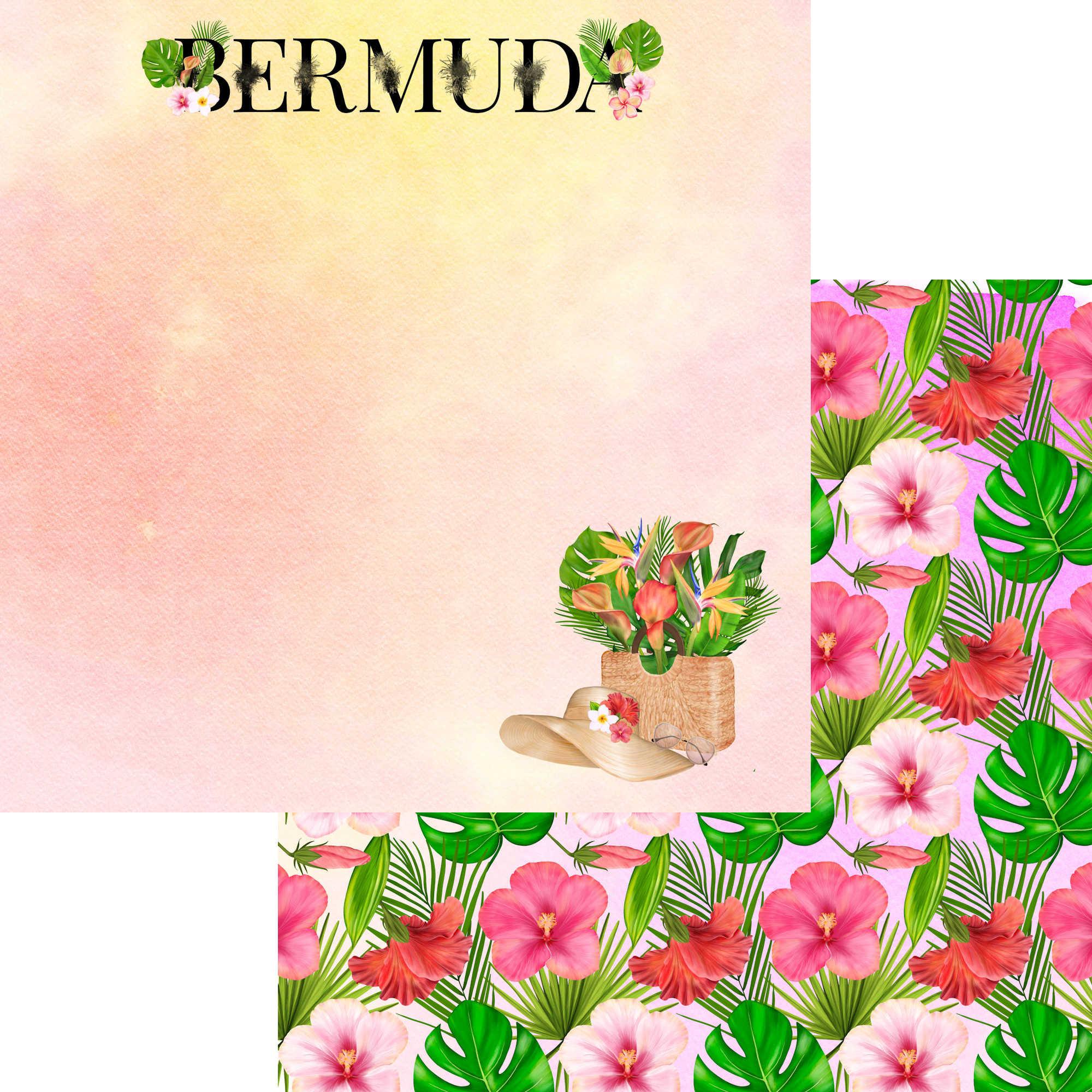 Exotic Tropics Collection Bermuda 12 x 12 Double-Sided Scrapbook Paper by SSC Designs
