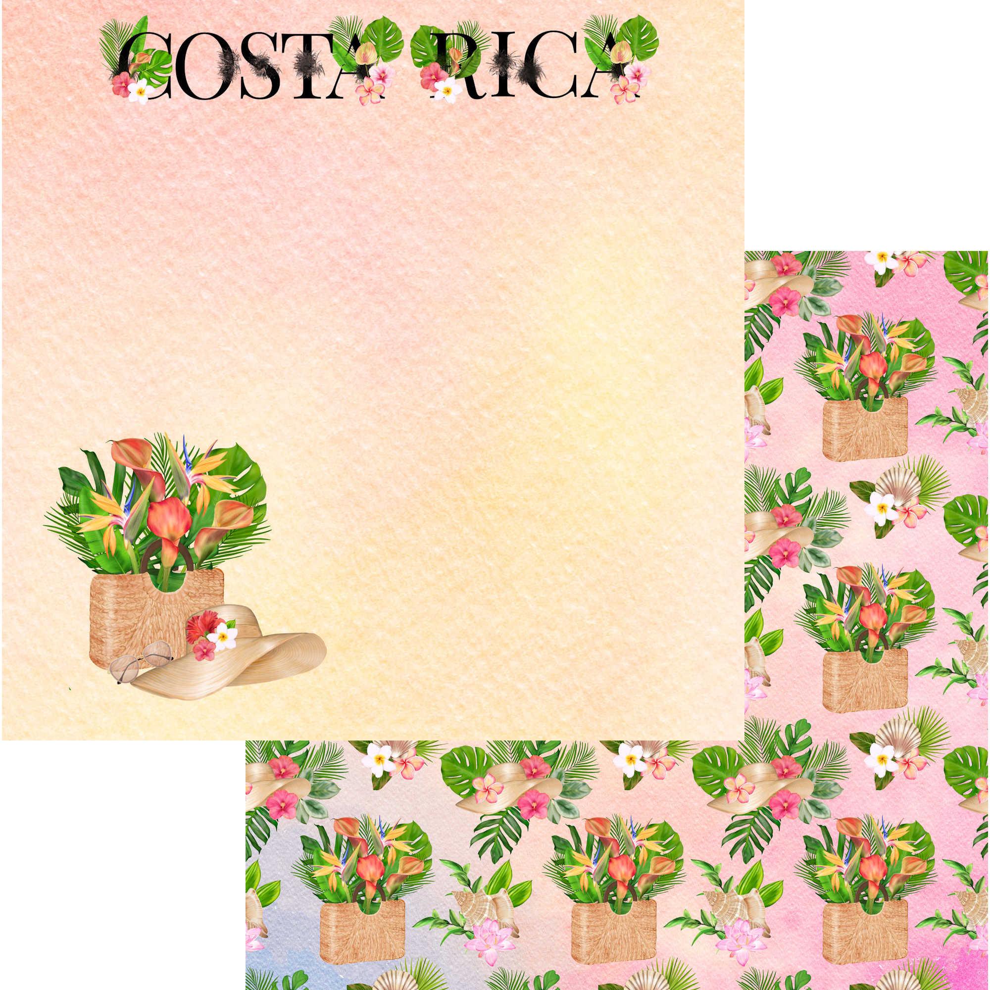 Costa Rican Wrapping Paper SSC Designs | Exotic Tropics Costa Rica Scrapbook Paper
