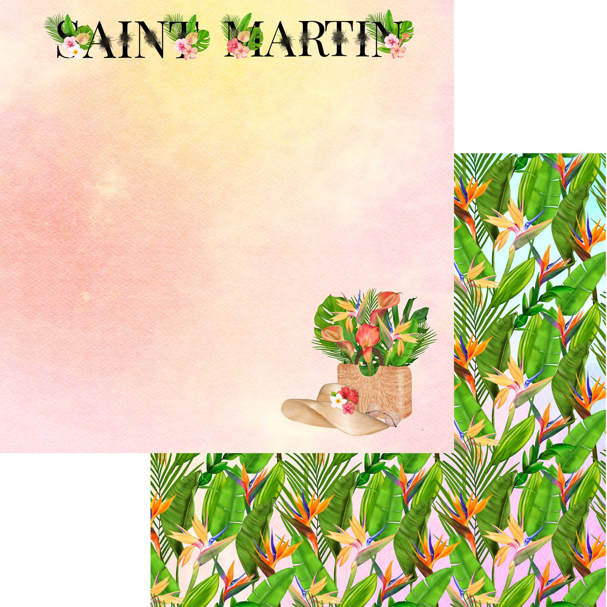 Exotic Tropics Collection Saint Martin 12 x 12 Double-Sided Scrapbook Paper by SSC Designs