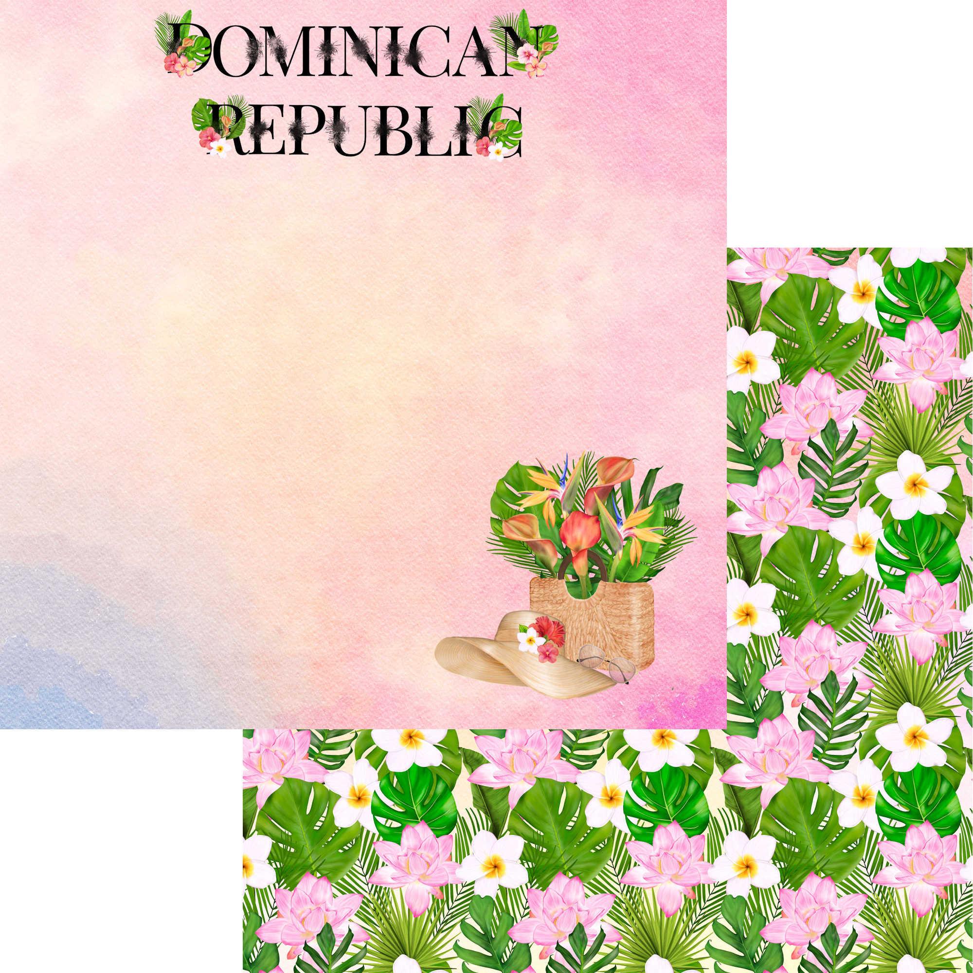 Exotic Tropics Collection Dominican Republic 12 x 12 Double-Sided Scrapbook Paper by SSC Designs