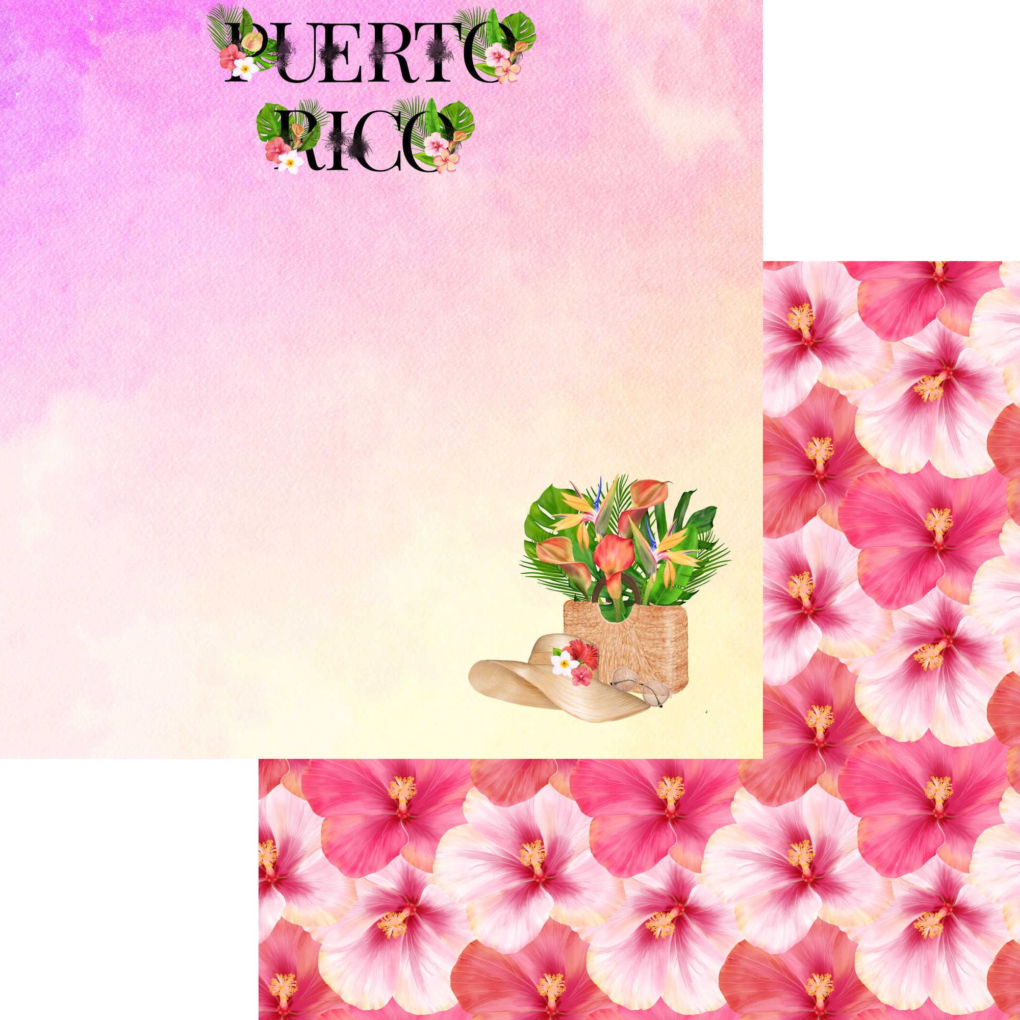 Exotic Tropics Collection Puerto Rico 12 x 12 Double-Sided Scrapbook Paper by SSC Designs