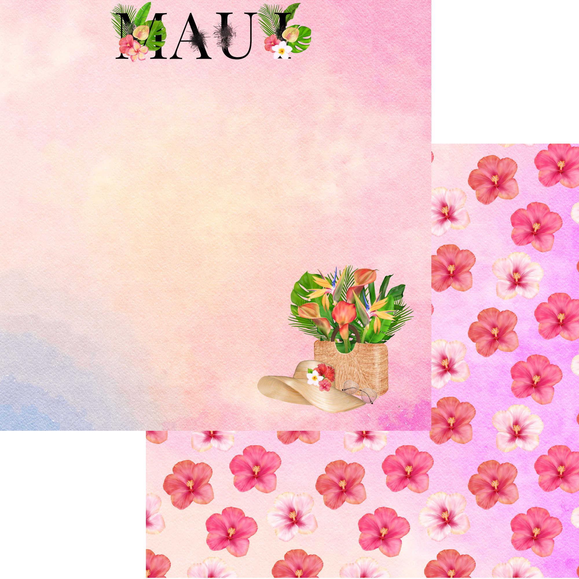 Exotic Tropics Collection Maui 12 x 12 Double-Sided Scrapbook Paper by SSC Designs