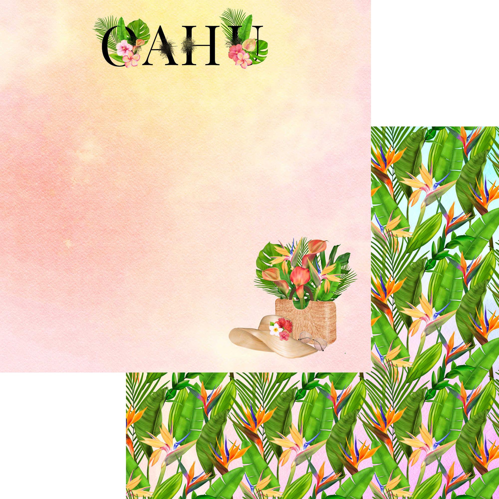 Exotic Tropics Collection Oahu 12 x 12 Double-Sided Scrapbook Paper by SSC Designs