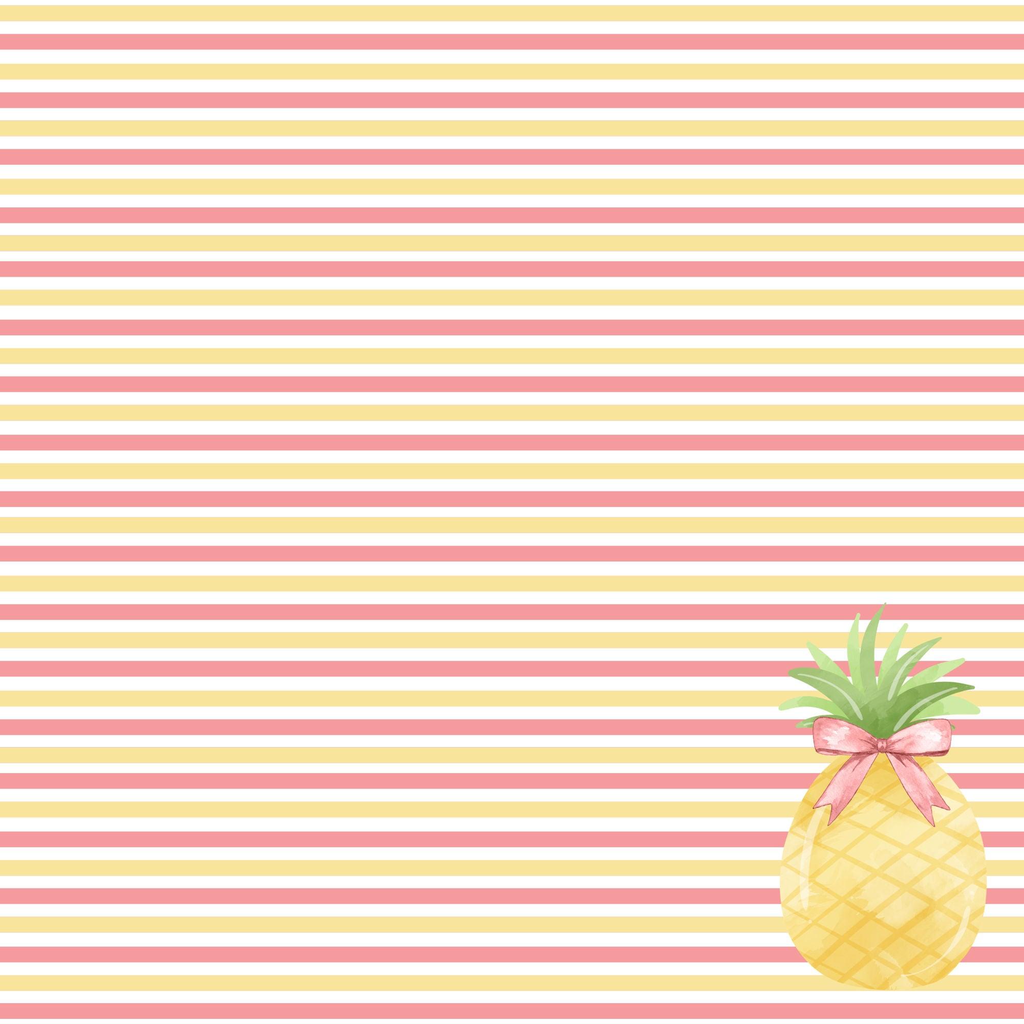 Flamingo Christmas Collection Pineapple Delight 12 x 12 Double-Sided Scrapbook Paper by SSC Designs - Scrapbook Supply Companies