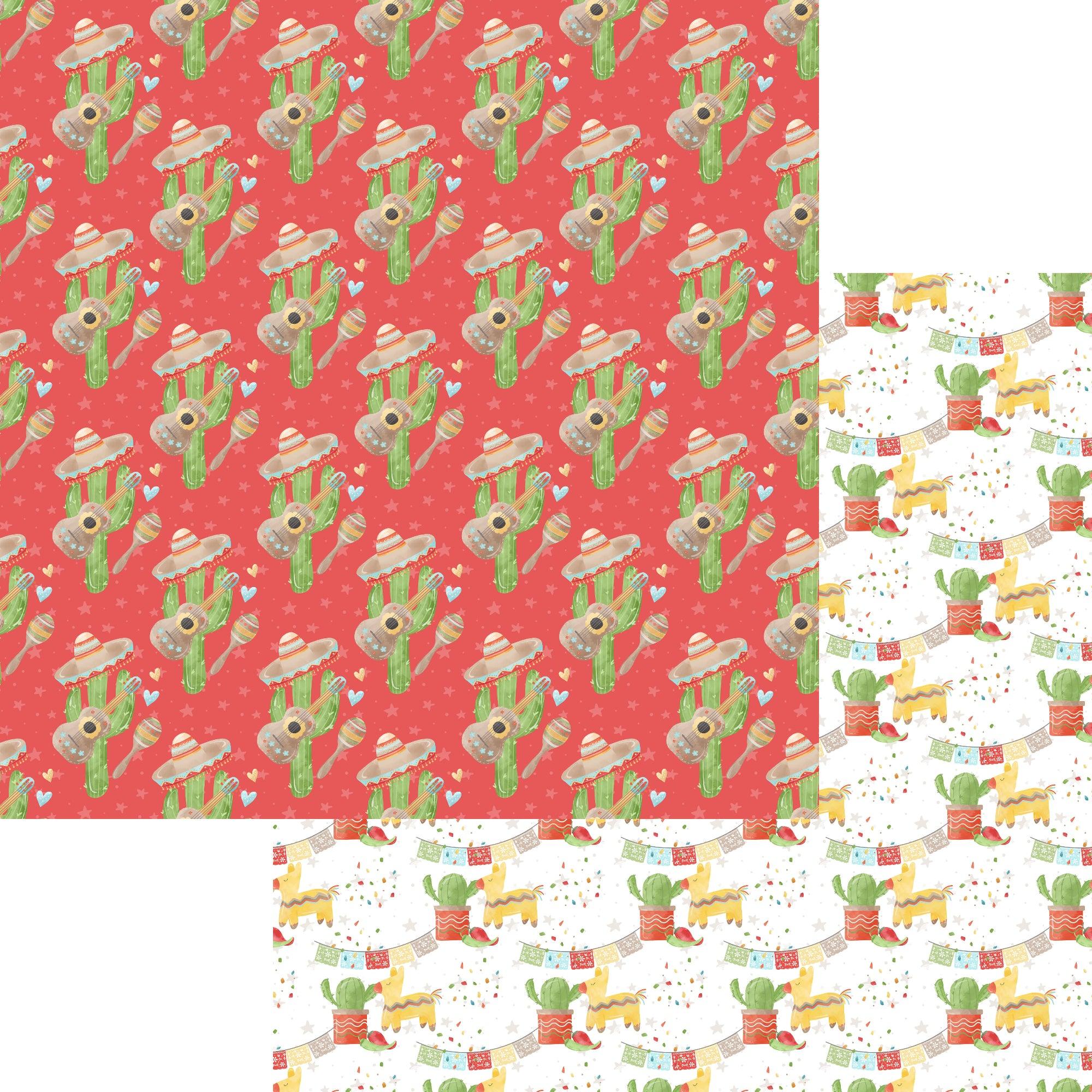 Fiesta Collection Cactus 12 x 12 Double-Sided Scrapbook Paper by SSC Designs - Scrapbook Supply Companies