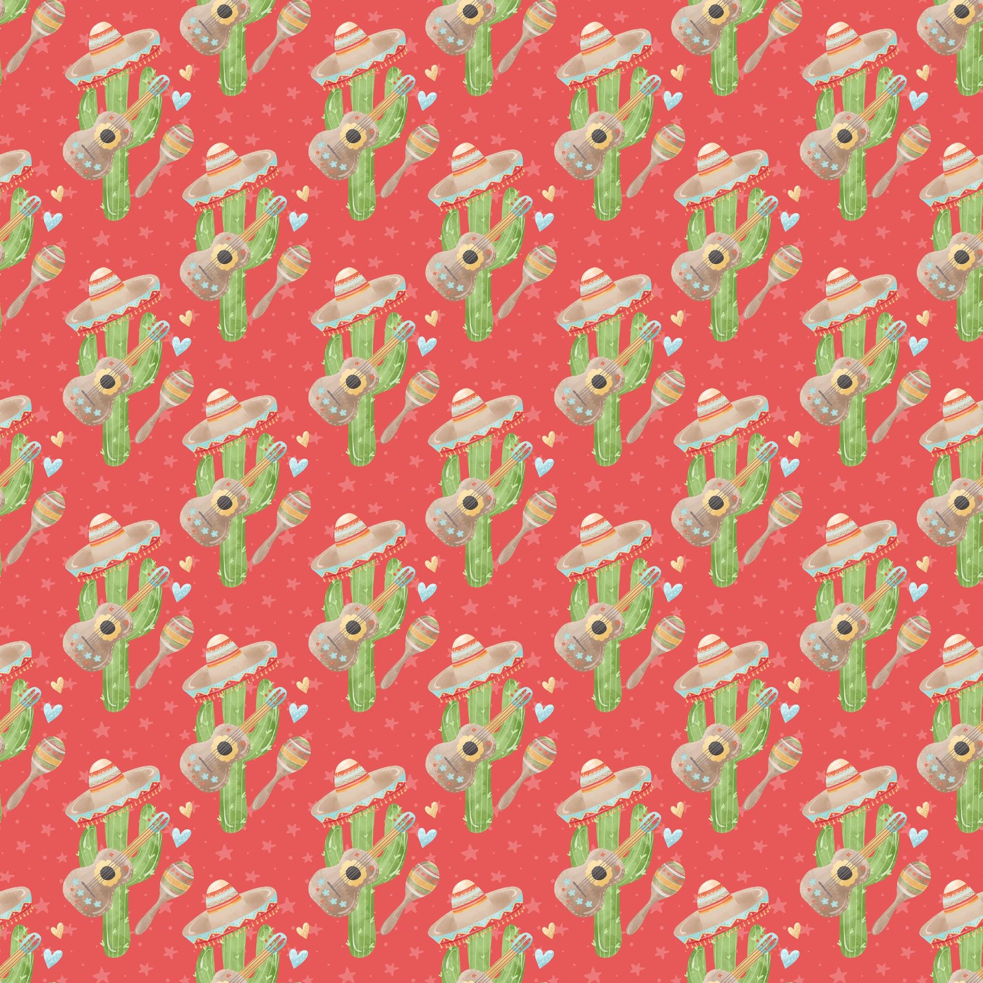 Fiesta Collection Cactus 12 x 12 Double-Sided Scrapbook Paper by SSC Designs - Scrapbook Supply Companies