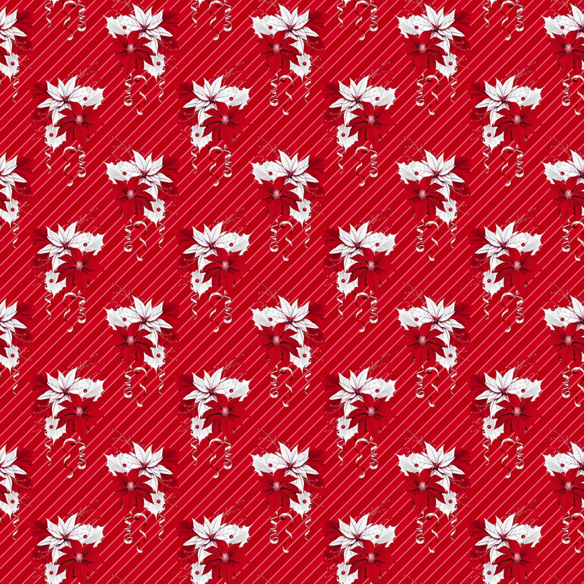 Peppermint Christmas Collection Put A Bow On It 12 x 12 Double-Sided Scrapbook Paper by SSC Designs - Scrapbook Supply Companies