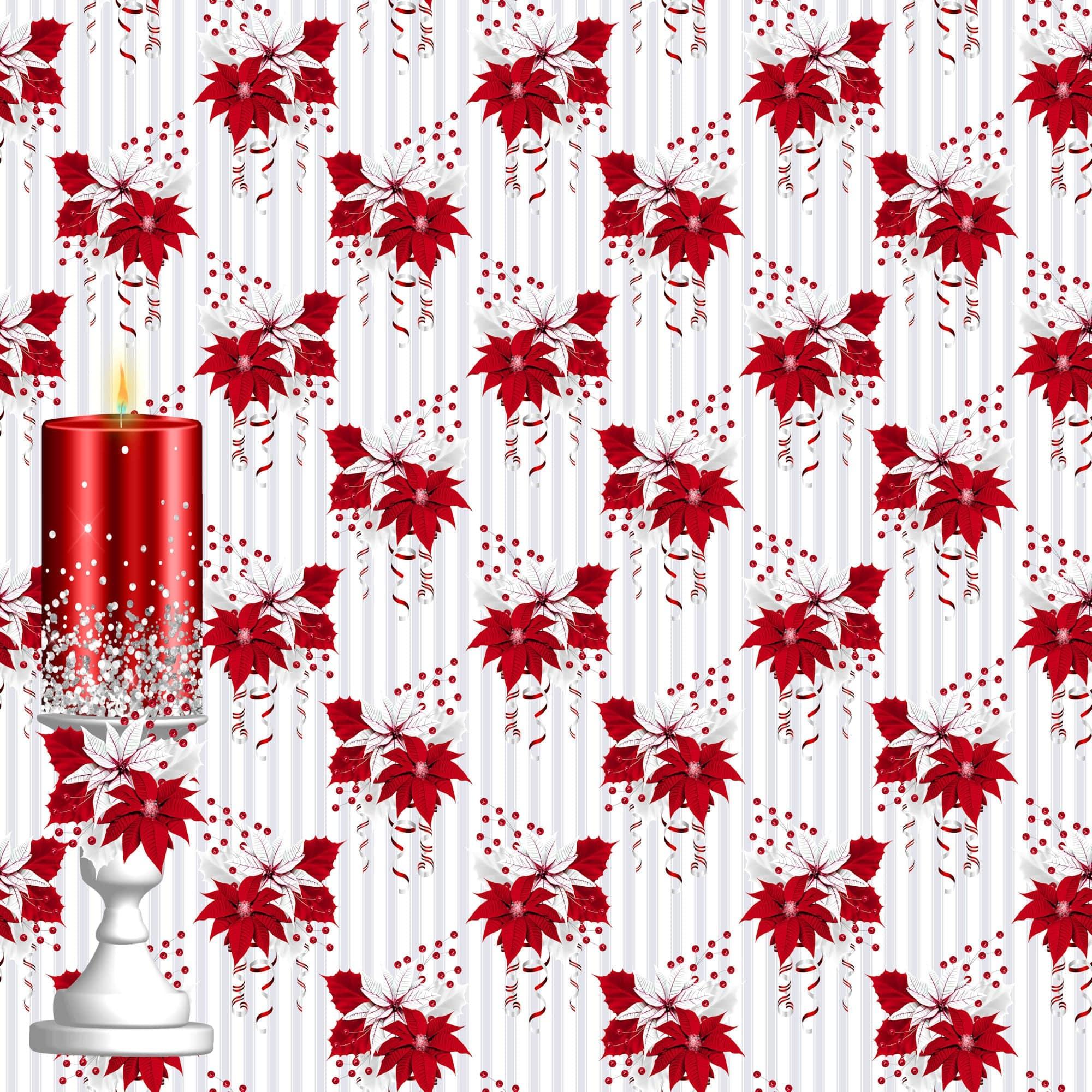 Peppermint Christmas Collection Flicker 12 x 12 Double-Sided Scrapbook Paper by SSC Designs - Scrapbook Supply Companies
