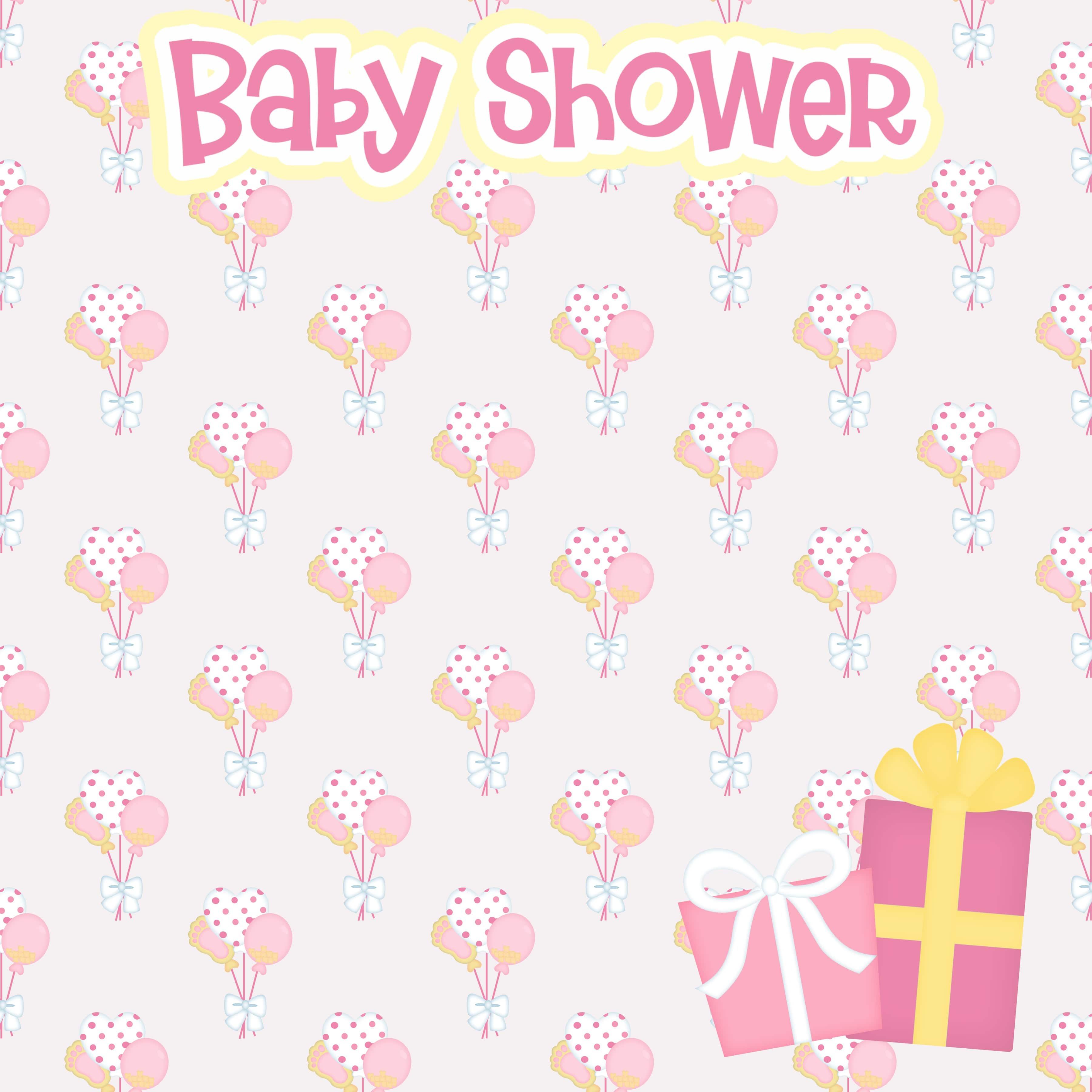 Ready To Pop Collection Baby Shower Girl 12 x 12 Double-Sided Scrapbook Paper by SSC Designs - Scrapbook Supply Companies