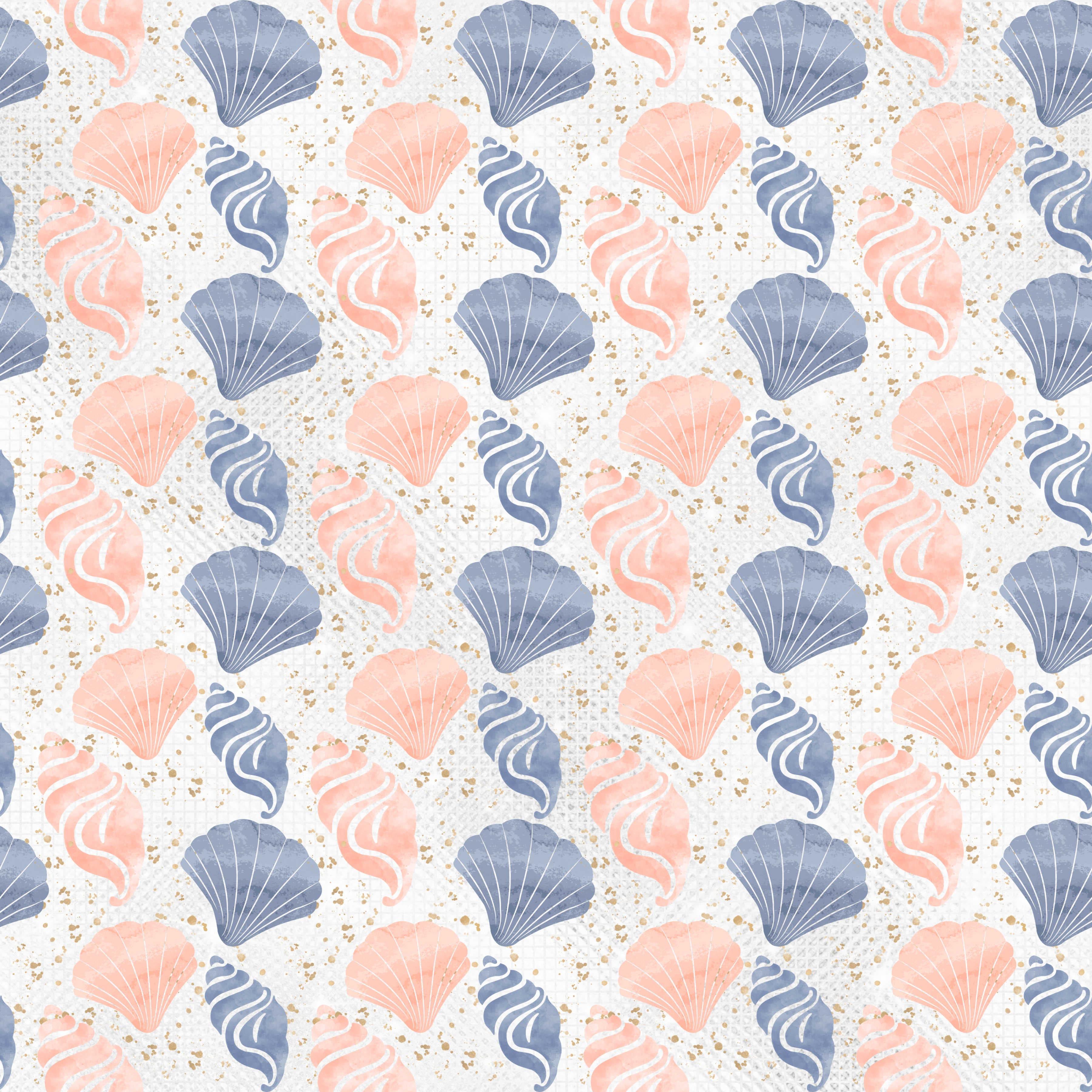 Seaside Wedding Collection Shells Aplenty 12 x 12 Double-Sided Scrapbook Paper by SSC Designs - Scrapbook Supply Companies