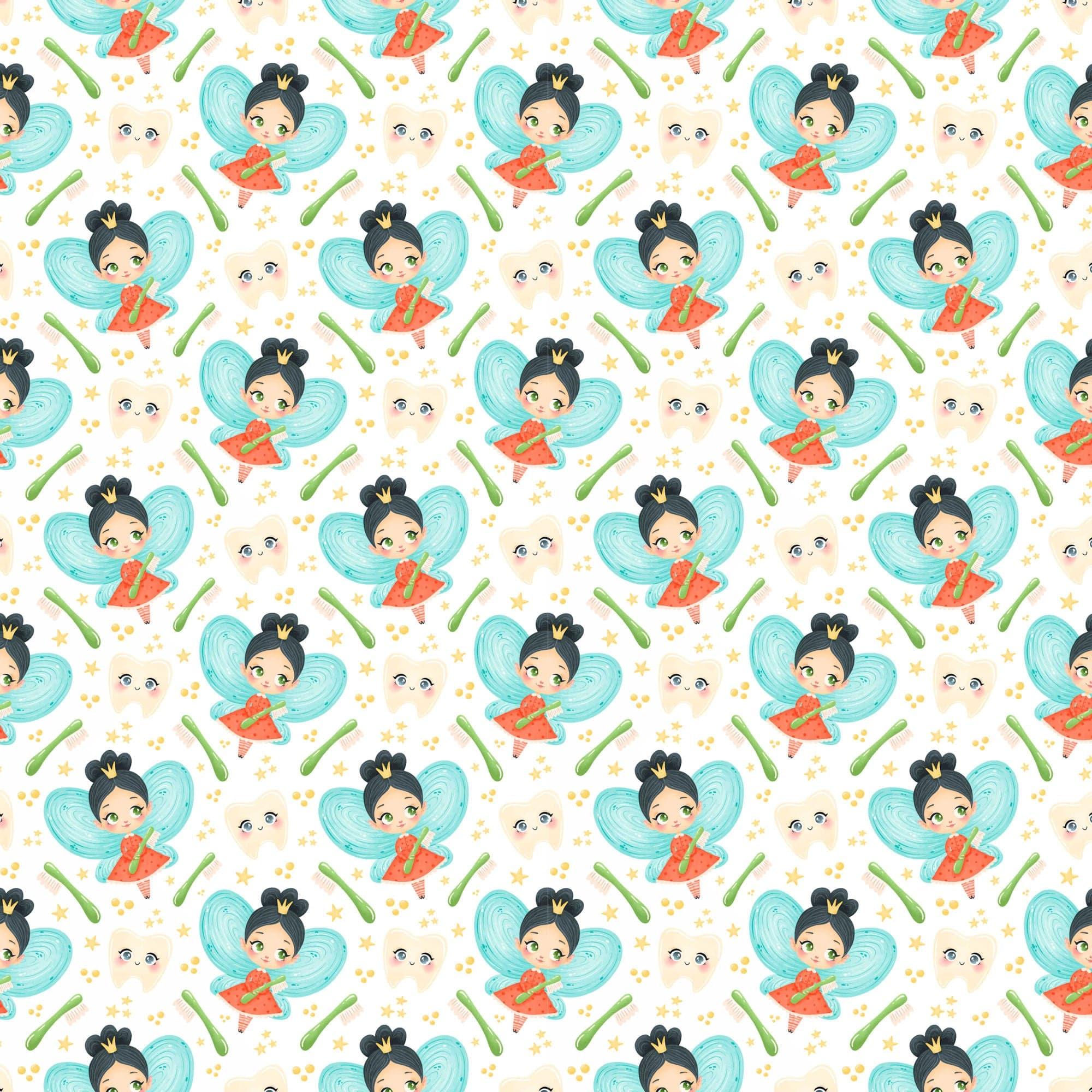 Tooth Fairy Collection No Cavities Fairy 12 x 12 Double-Sided Scrapbook Paper by SSC Designs - Scrapbook Supply Companies