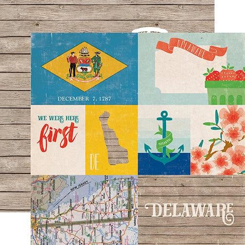 Stateside Collection Delaware 12 x 12 Double-Sided Scrapbook Paper by Echo Park Paper - Scrapbook Supply Companies