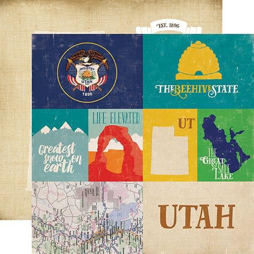 Stateside Collection Utah 12 x 12 Double-Sided Scrapbook Paper by Echo Park Paper - Scrapbook Supply Companies