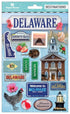Destinations Collection Delaware 5 x 7 3D Foil Scrapbook Embellishment by Paper House Productions