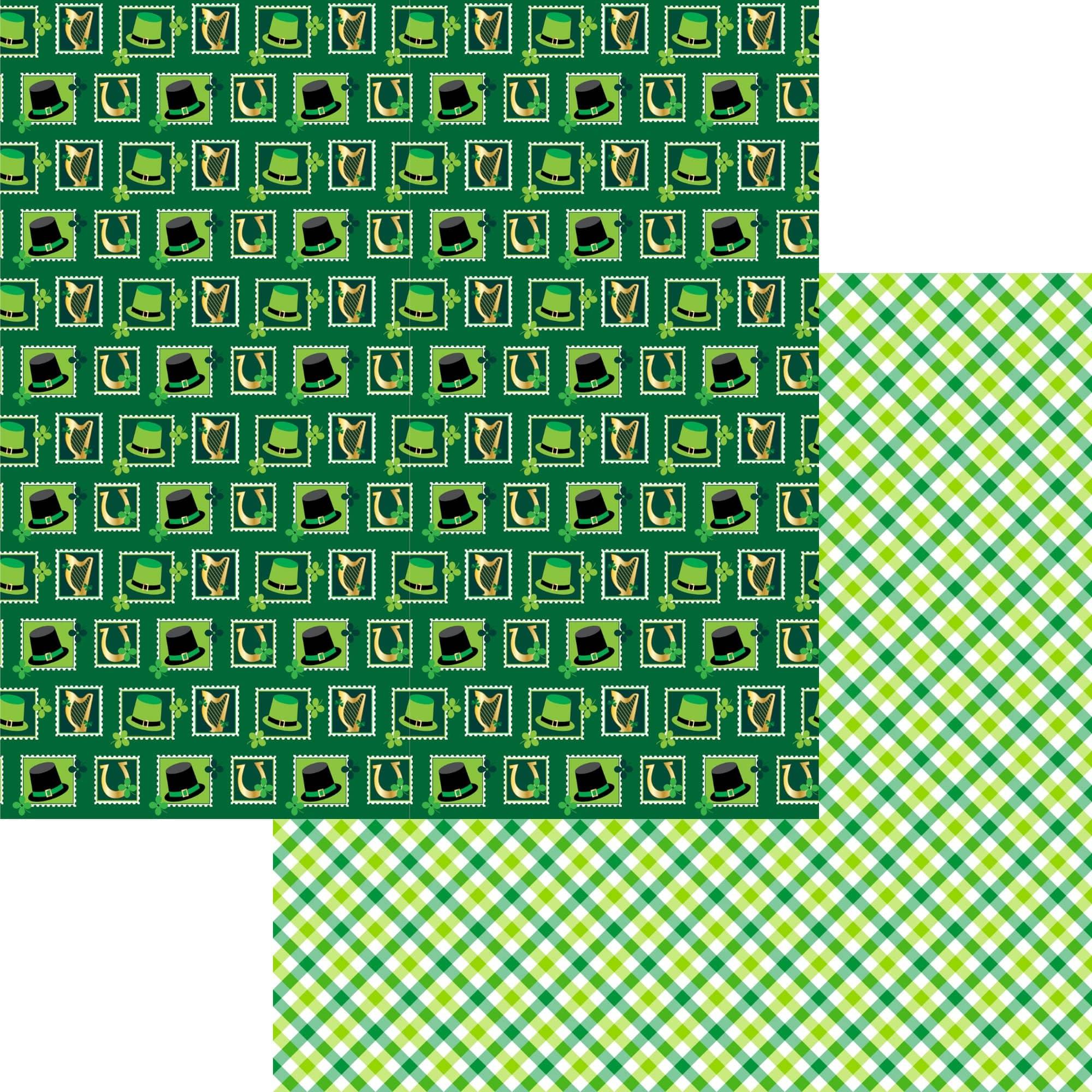 St. Pat's Traditional Collection Irish Icons 12 x 12 Double-Sided Scrapbook Paper by SSC Designs - Scrapbook Supply Companies