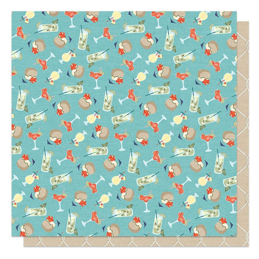 Ship To Shore Collection Hey Bartender 12 x 12 Double-Sided Scrapbook Paper by Photo Play Paper - Scrapbook Supply Companies
