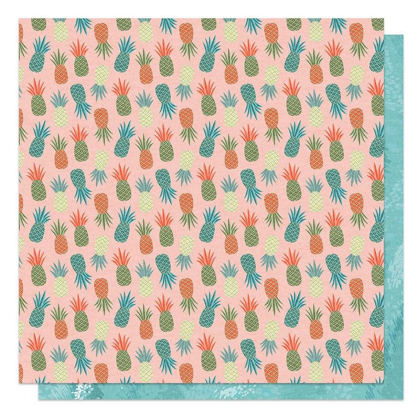 Ship To Shore Collection Pineapple 12 x 12 Double-Sided Scrapbook Paper by Photo Play Paper