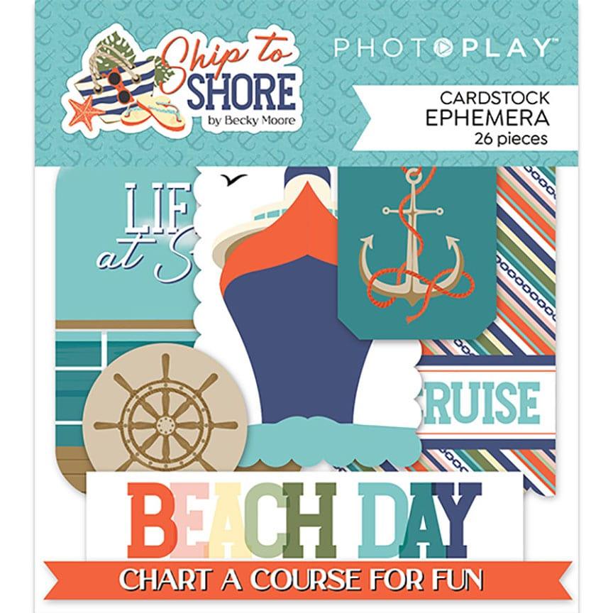 Ship To Shore Collection 5 x 5 Die Cut Scrapbook Embellishments by Photo Play Paper